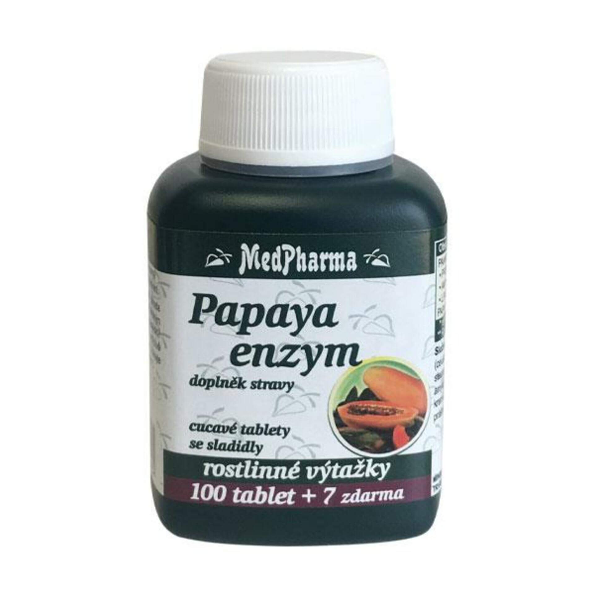 E-shop MedPharma Papaya enzým 107 tabliet