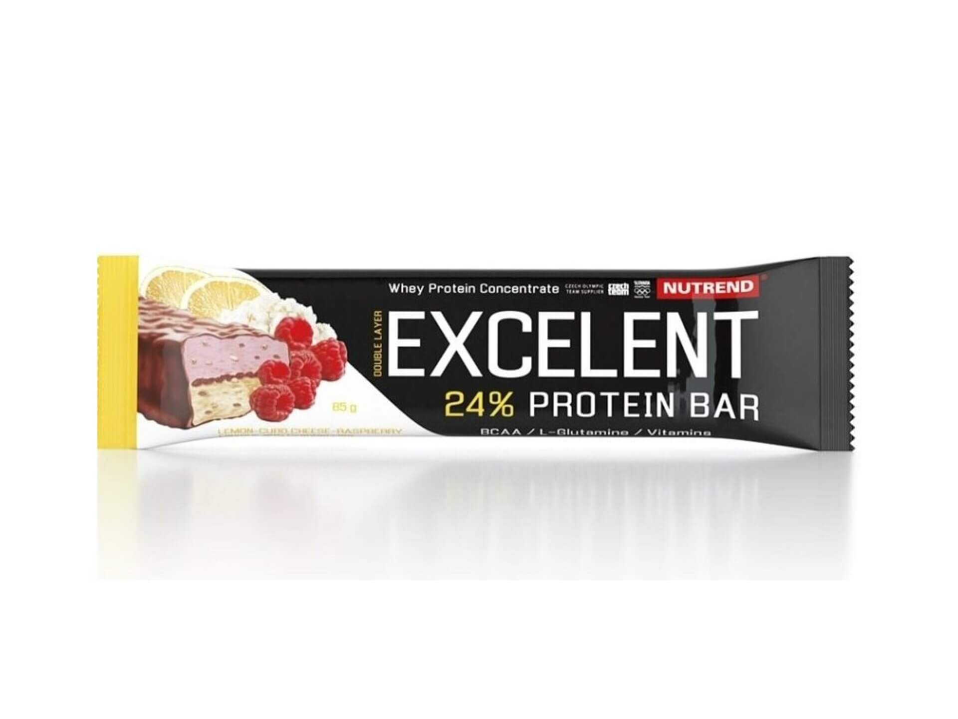 E-shop Nutrend Excelent Protein Bar 85 g - citron/tvaroh/malina s brusinkami