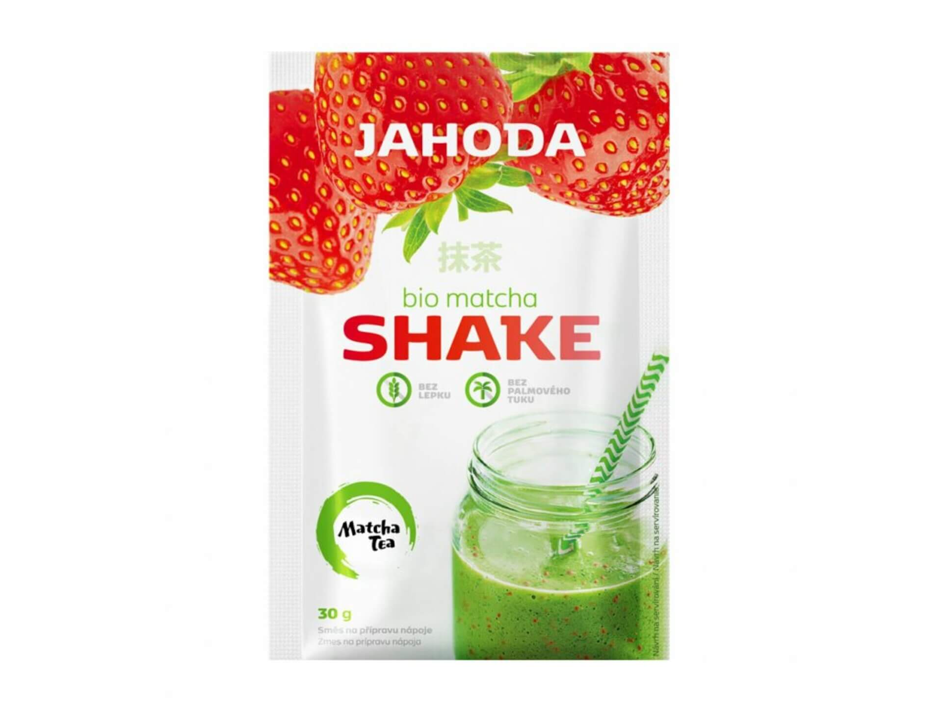 E-shop Matcha Tea shake jahoda BIO 30 g