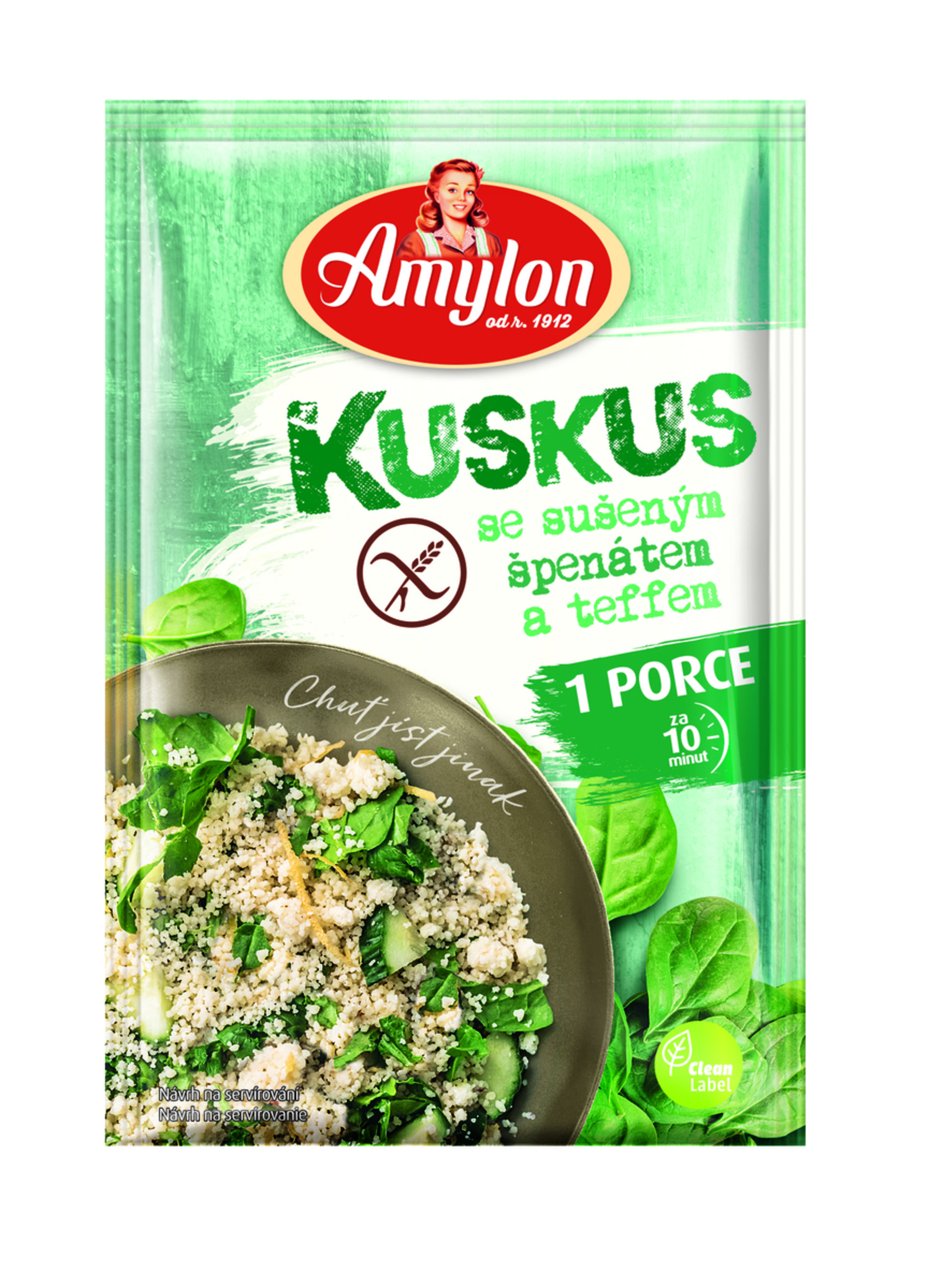 E-shop Amylon Kuskus so sušeným špenátom a Teff 60 g