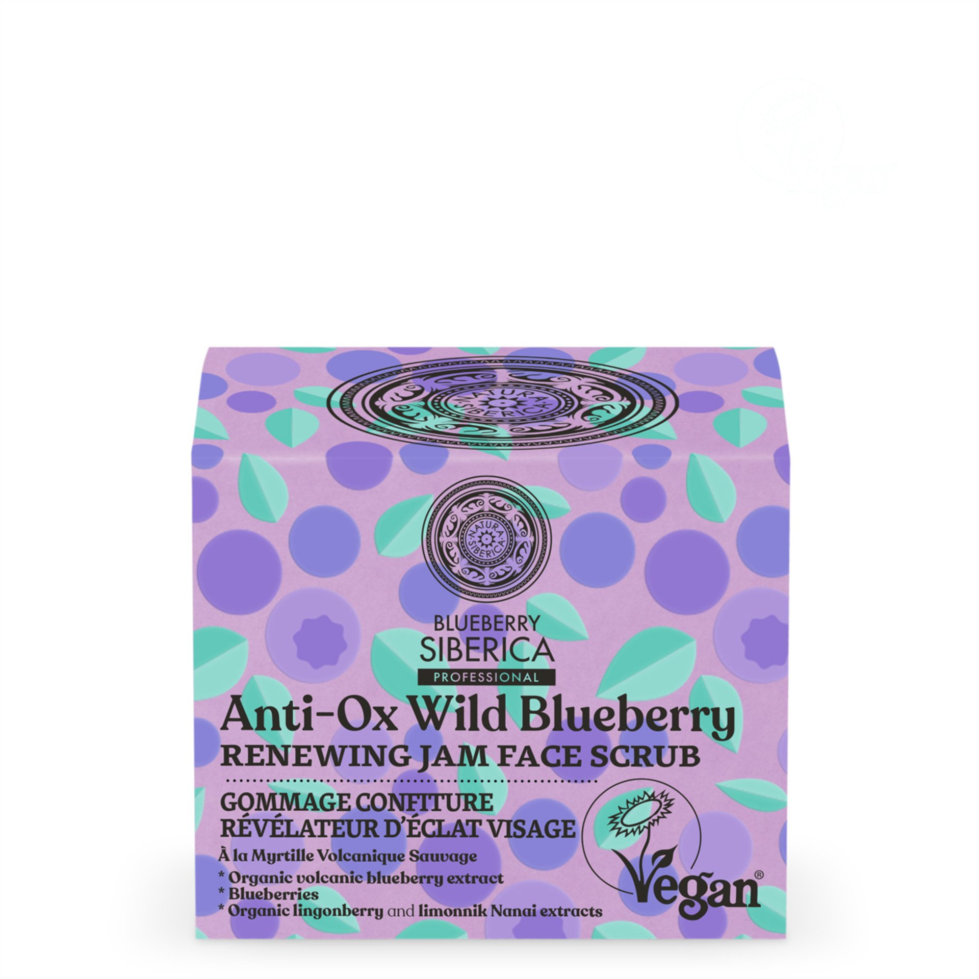 E-shop Natura Siberica Wild Blueberry Anti-OX Obnovujúci džemový peeling na tvár 50 ml