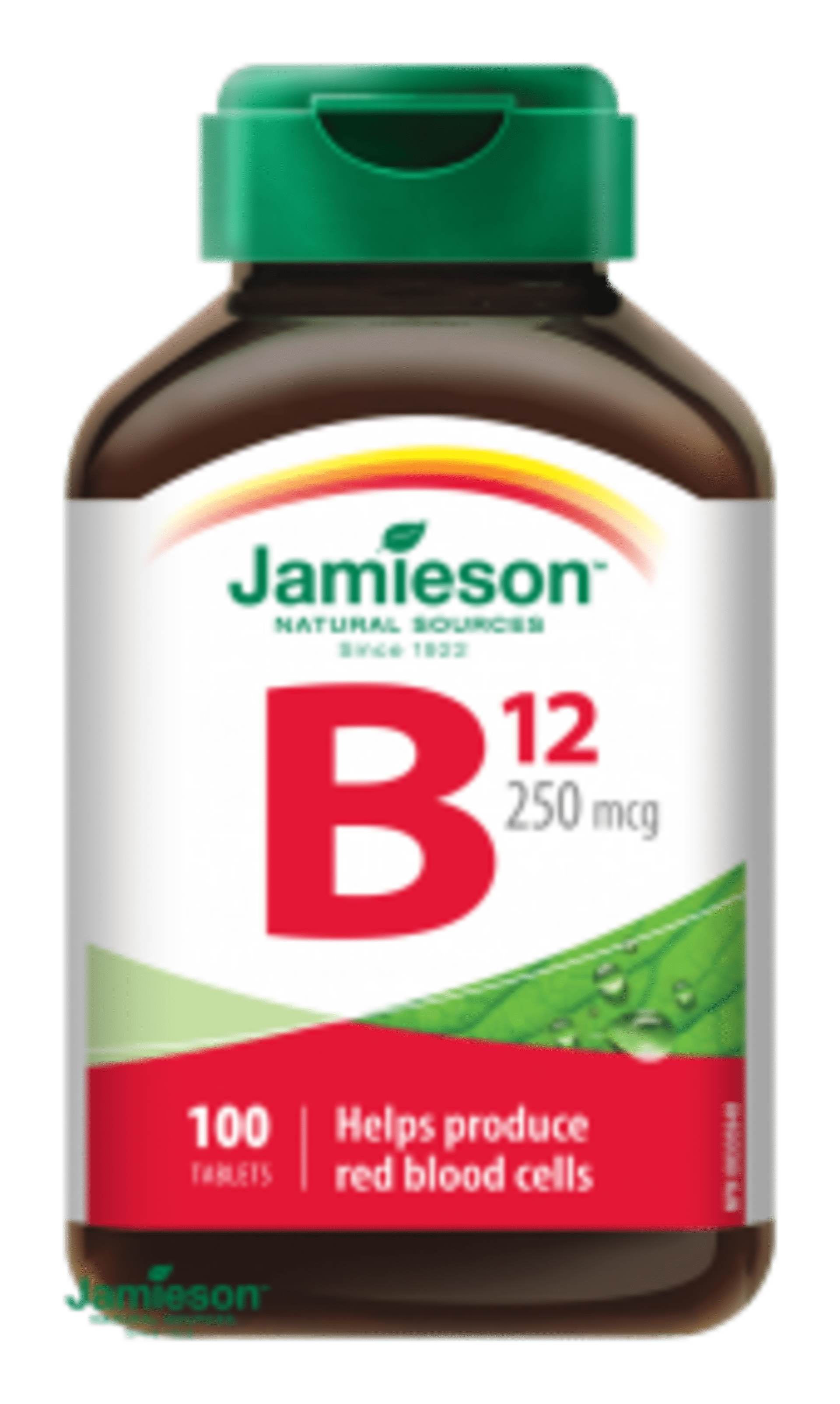 Jamieson Vitamín B12 methylkobalamín 250 mikrogramov 100 tabliet