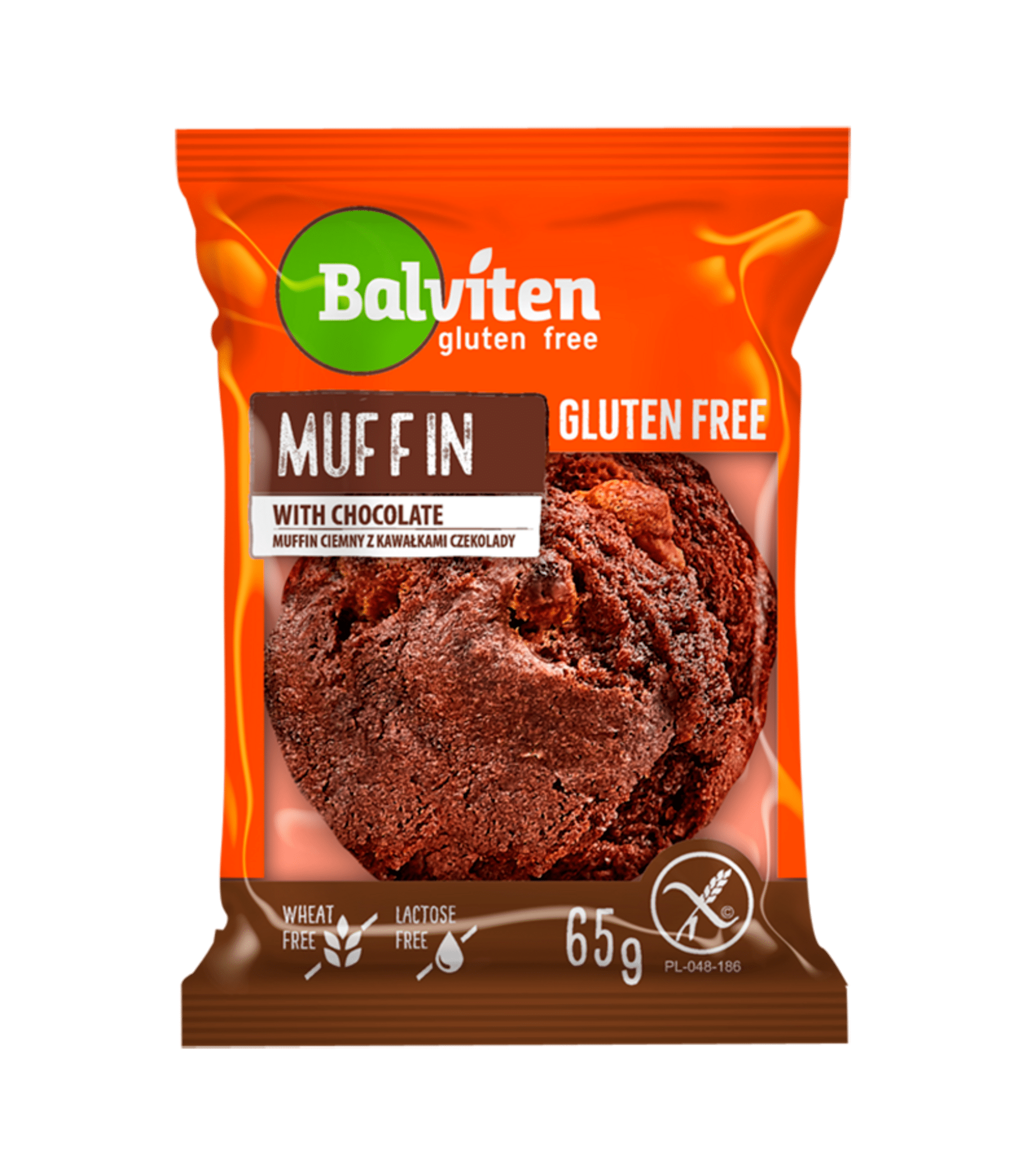 E-shop Balviten Muffin čokoládový s kúskami čokolády bez lepku 65 g