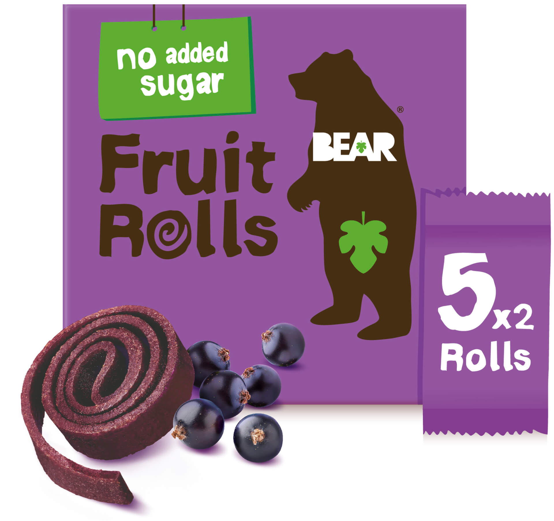 BEAR Fruit Rolls ovocné rolky s čiernymi ríbezľami 5x20 g