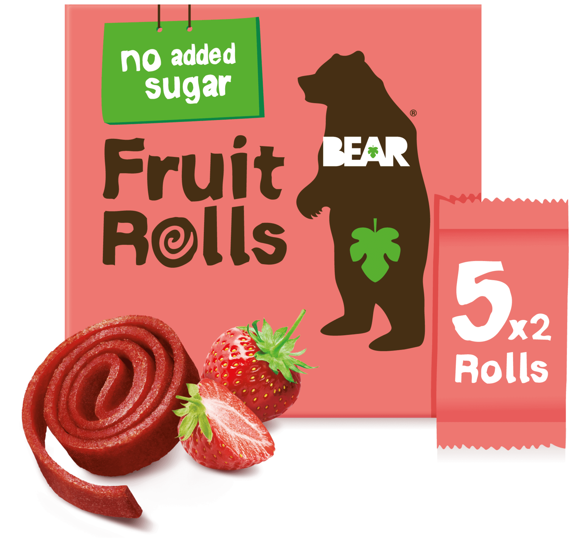 BEAR Fruit Rolls jahoda ovocné rolované plátky 5x20 g