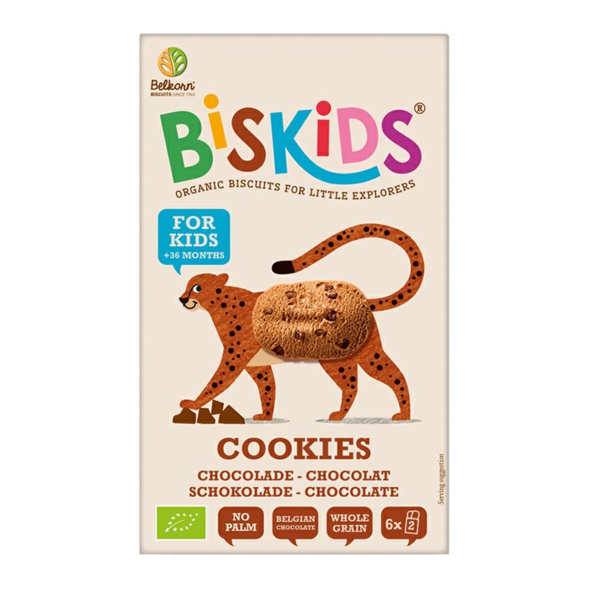E-shop BISkids Detské celozrnné sušienky s belgickou čokoládou BIO 120 g