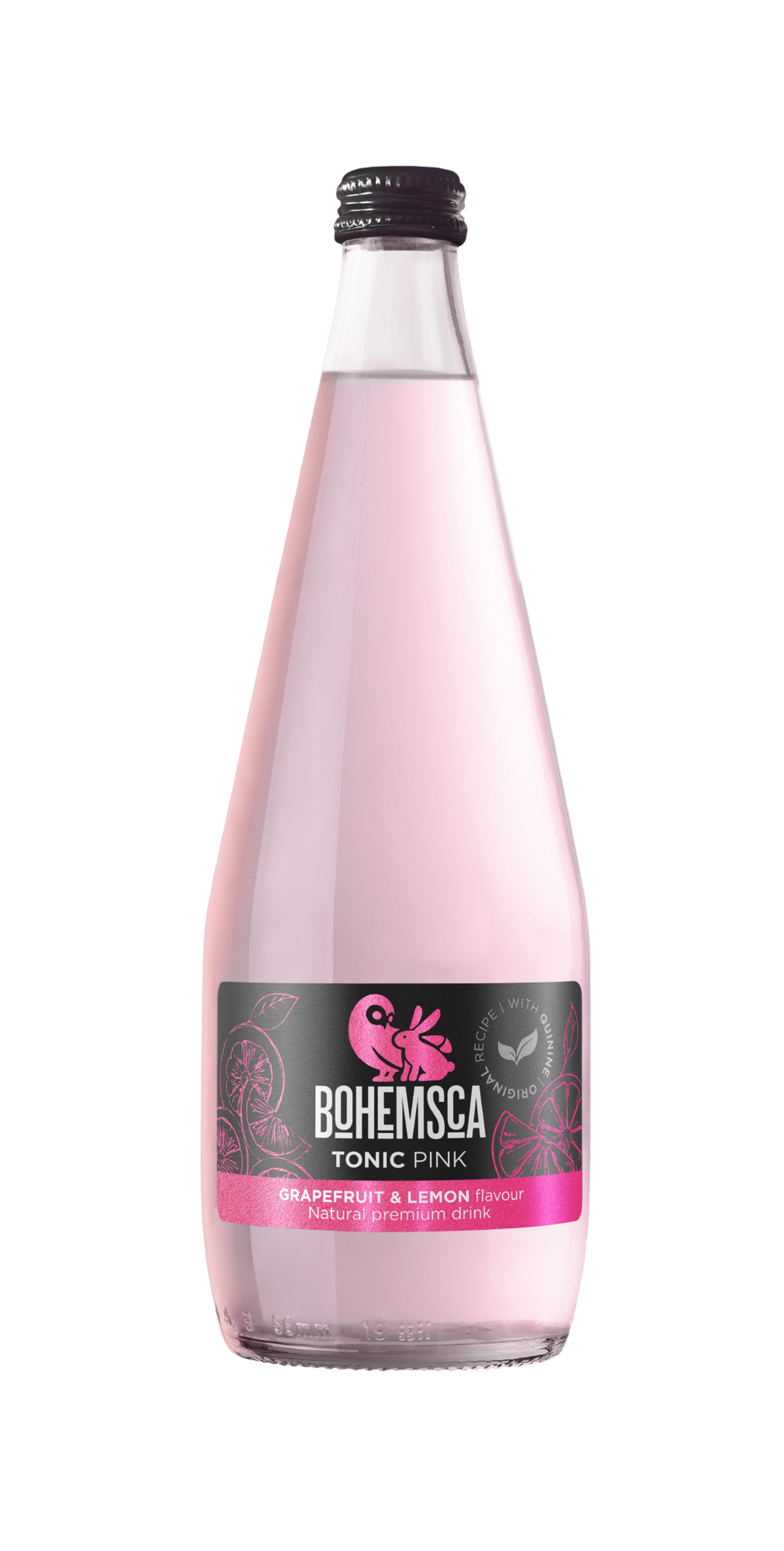 Bohemsca Tonic Pink grep a citrón sklo 700 ml
