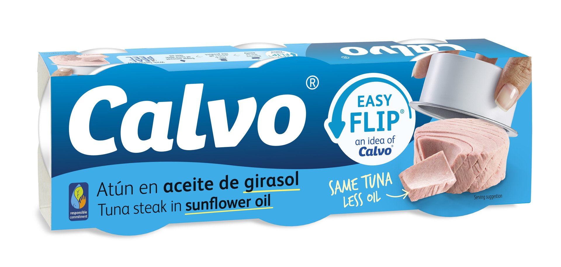 Calvo Tuňák ve slunečnicovém oleji 3x65 g easy flip