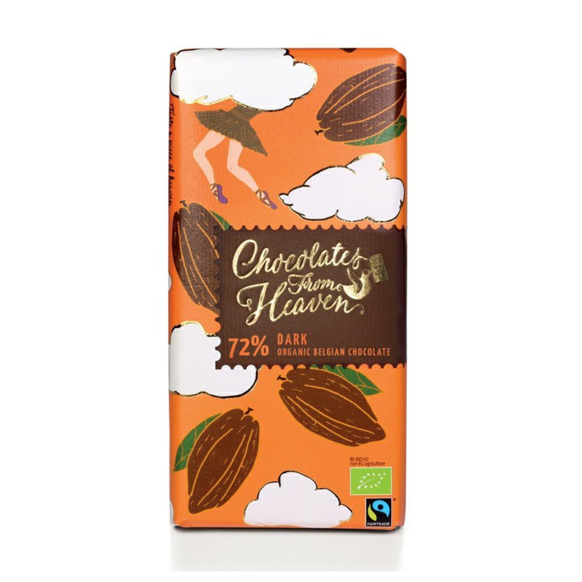 E-shop Chocolates From Heaven Horká čokoláda 72% BIO 100 g