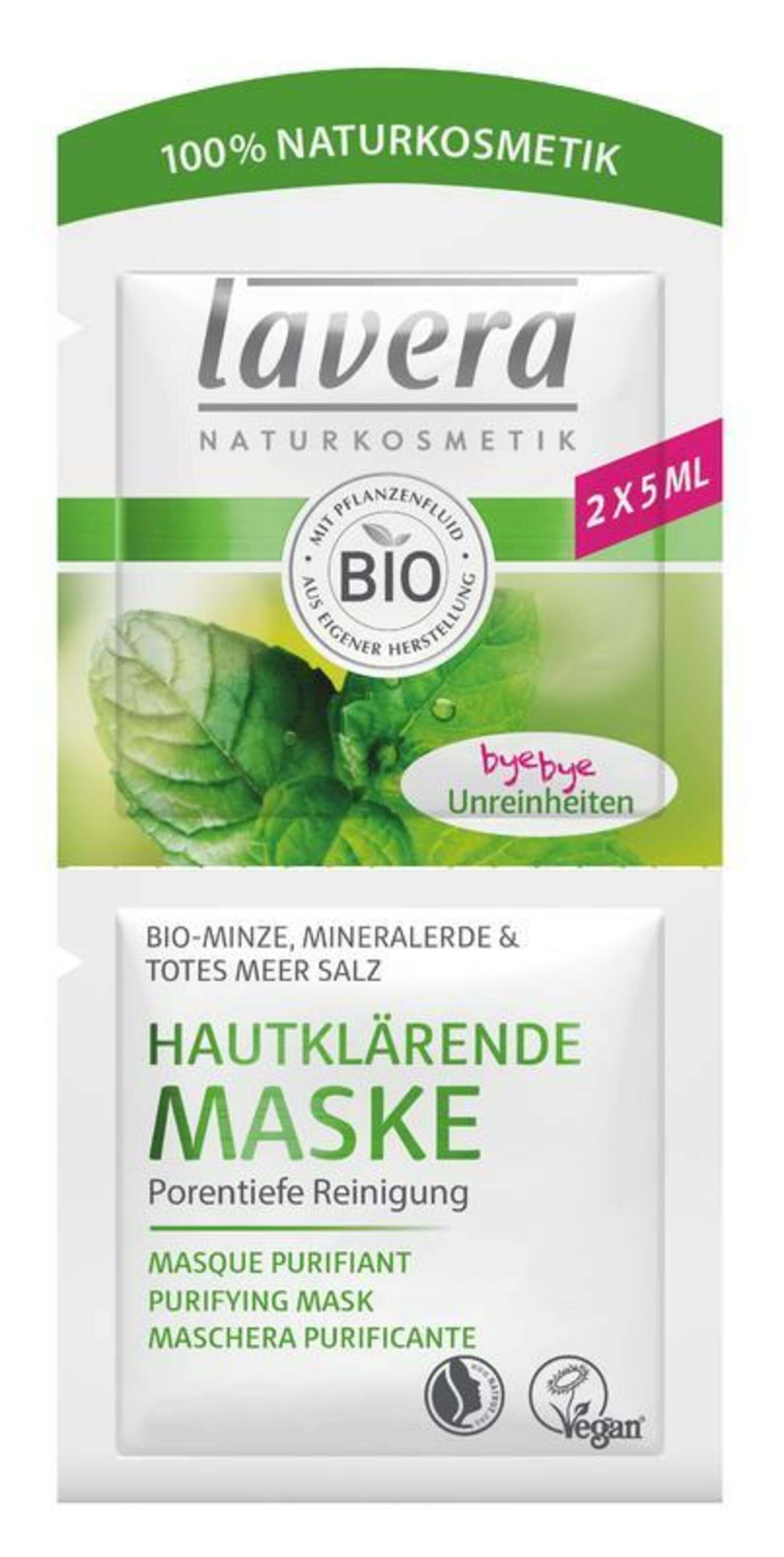 E-shop Lavera Hĺbková čistiaca maska Bio Mäta 2x5 ml