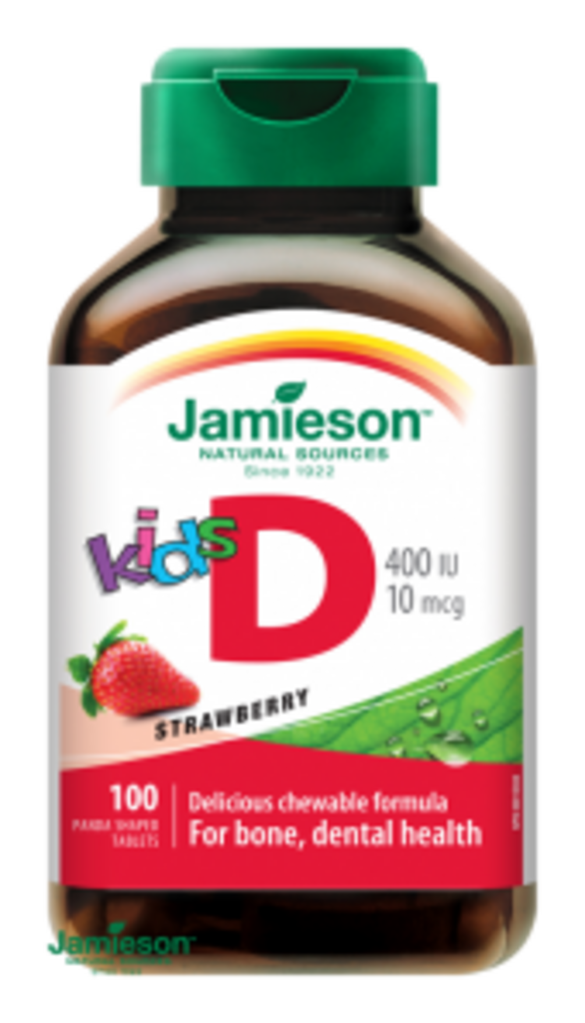 E-shop Jamieson Vitamín D3 Kids 400 IU tablety na cmúľanie s príchuťou jahody pre deti 100 tabliet