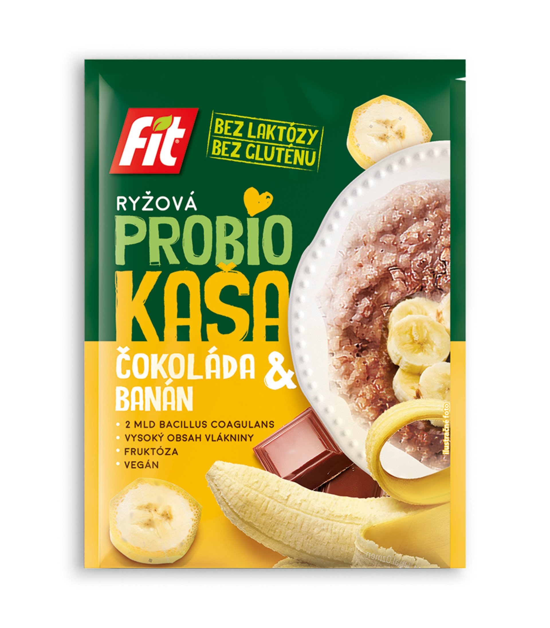 E-shop Fit Probio kaša Čokoláda a banán 52 g