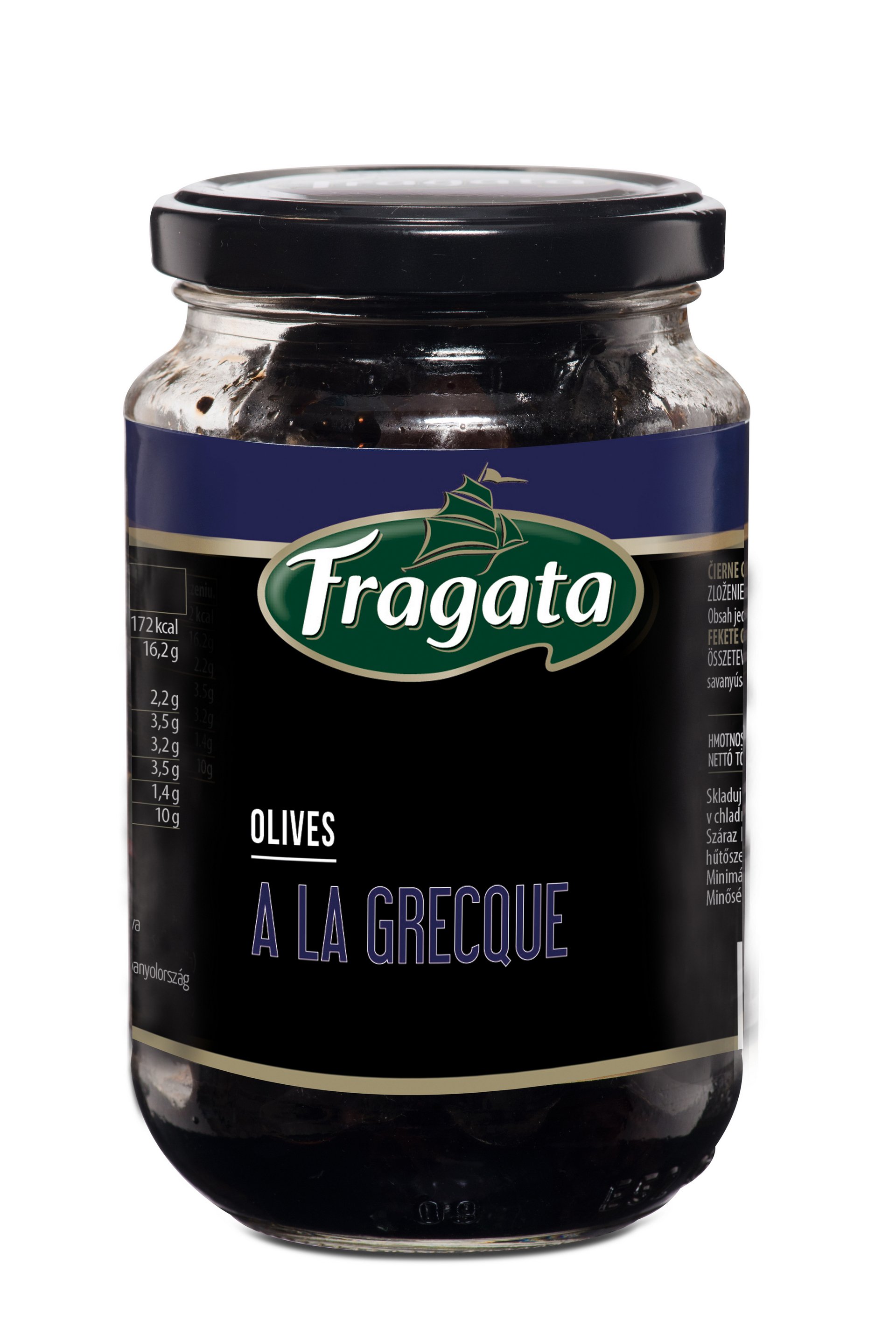 E-shop Fragata Čierne olivy s kôstkou na grécky spôsob 250 g