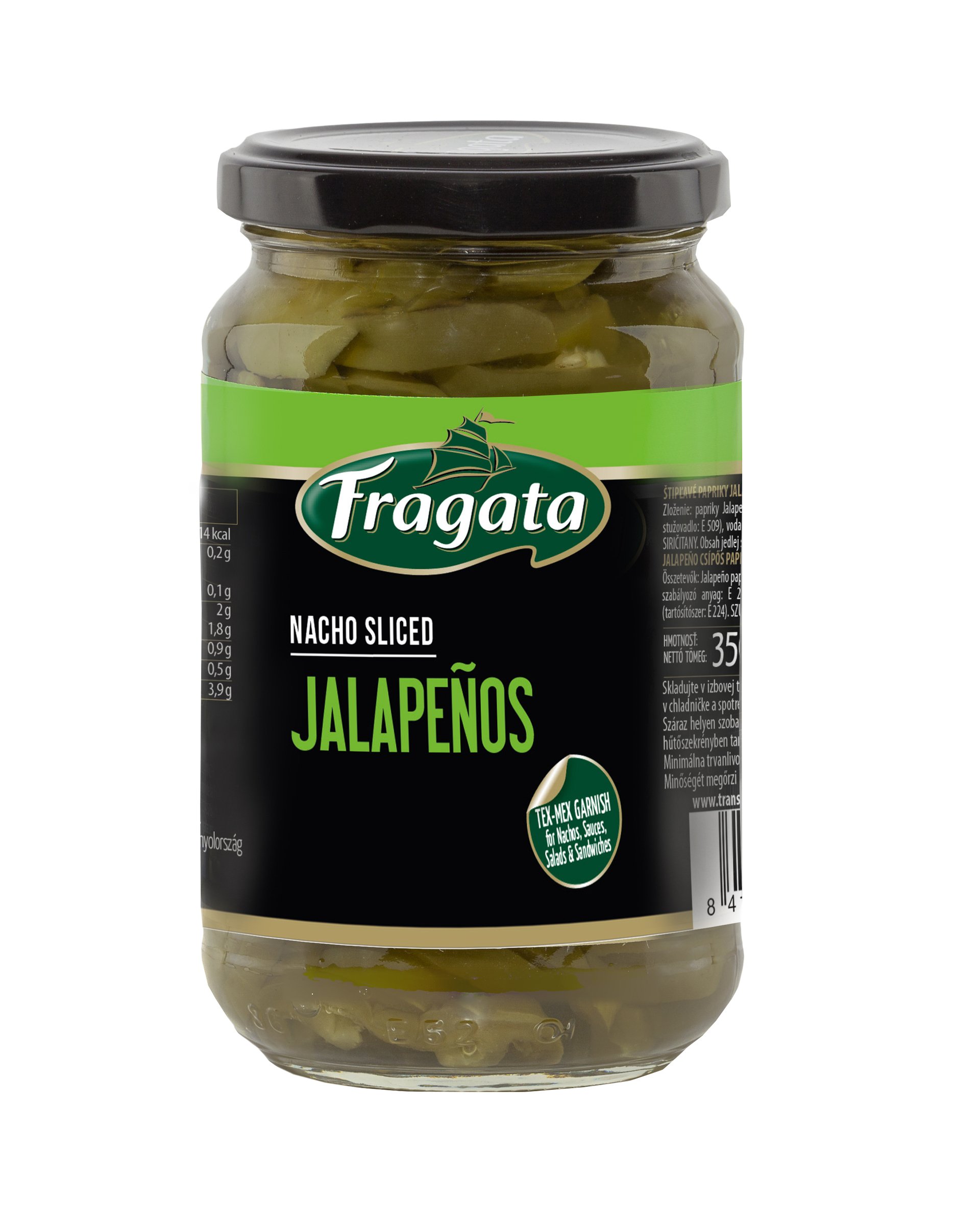 Fragata Pálivé papričky Jalapeno krájané 350 g