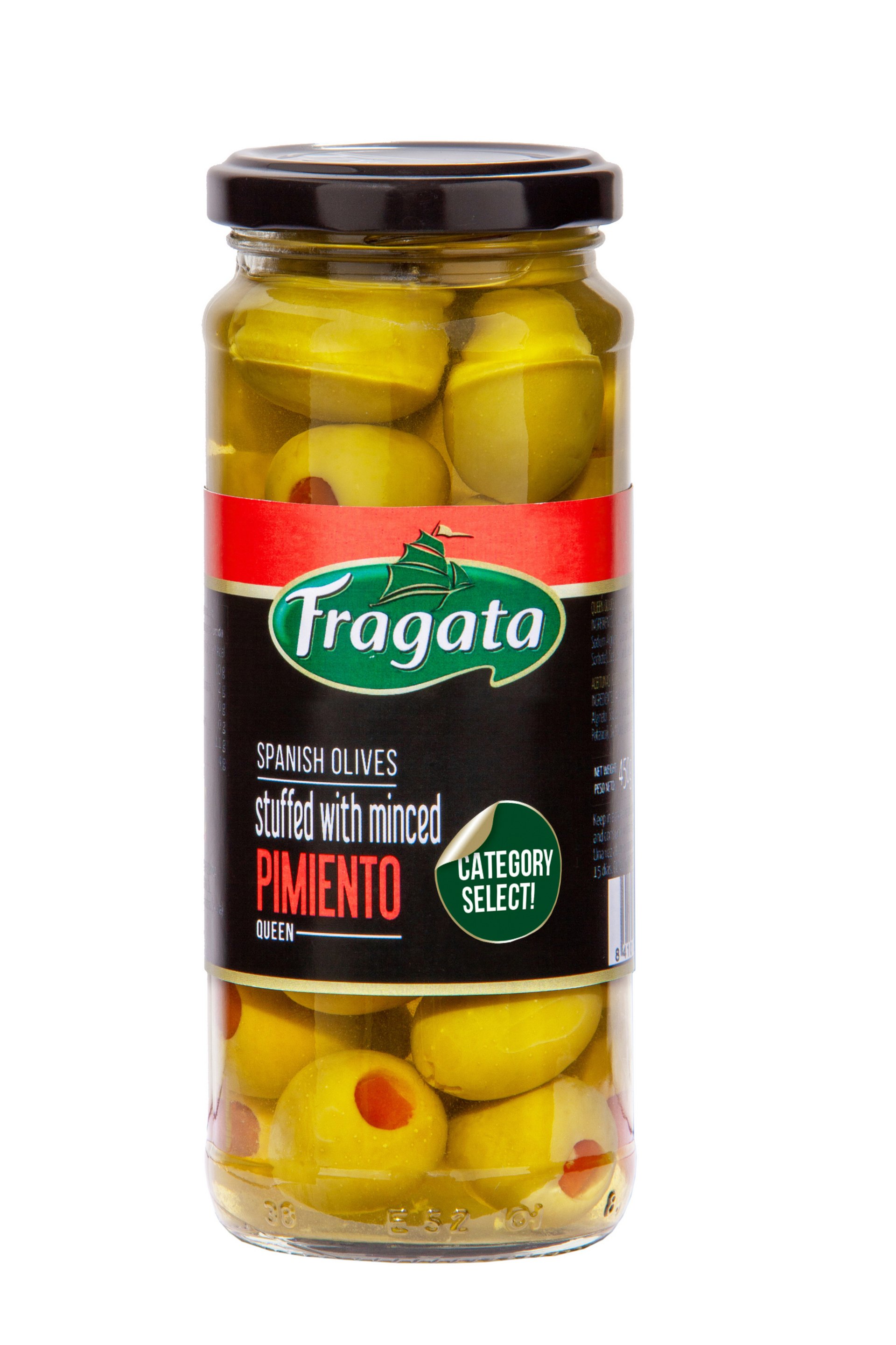 E-shop Fragata Zelené olivy Gordal plnené paprikovou náplňou 340 g