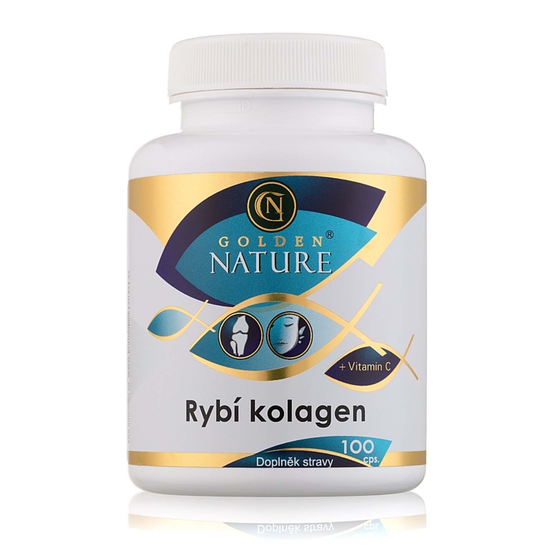 E-shop Golden Nature Rybie kolagén + Vitamín C 100 tabliet