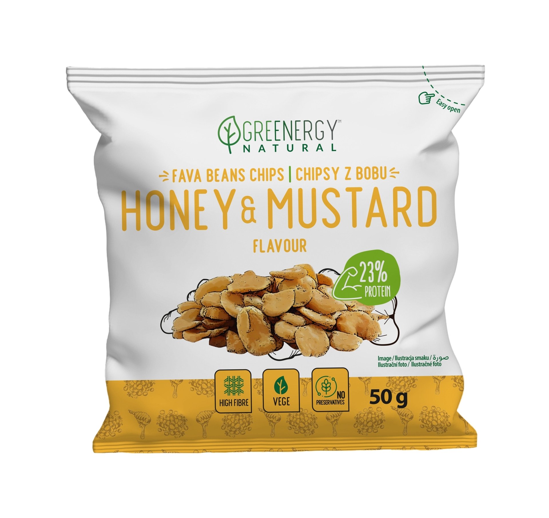 E-shop Greenergy Fava Chips s príchuťou medu a horčice 50 g