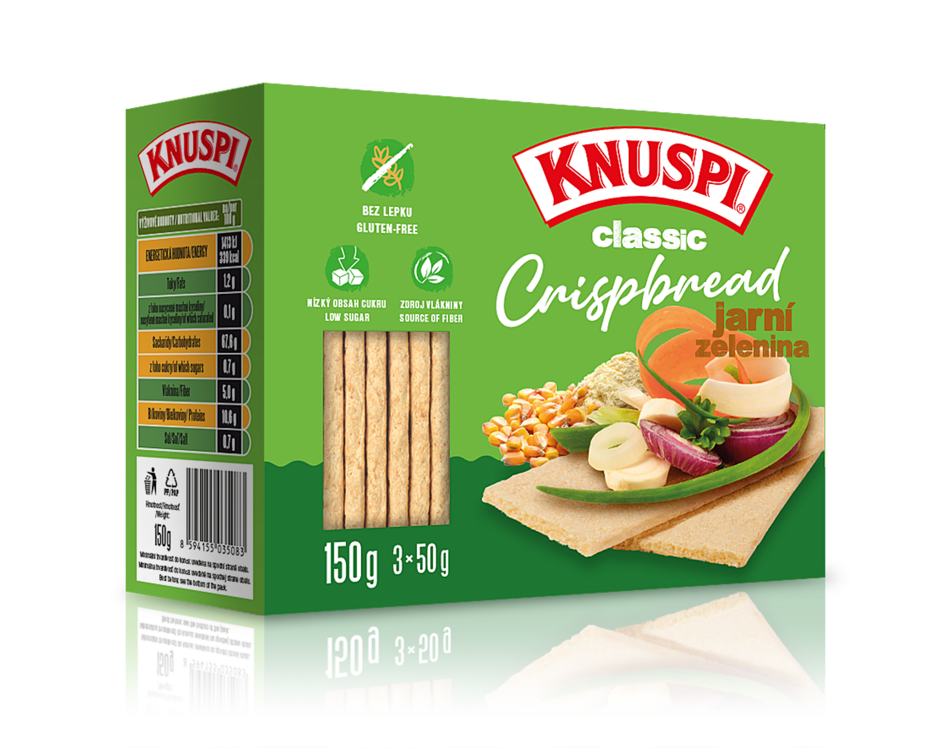 E-shop Knuspi Crispbread Jarná zelenina 150 g