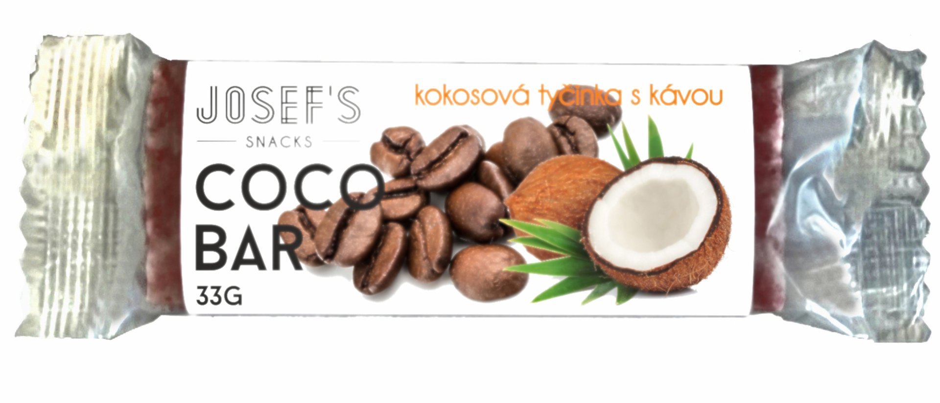 E-shop Josef's snacks Kokosová tyčinka s kávou 33 g