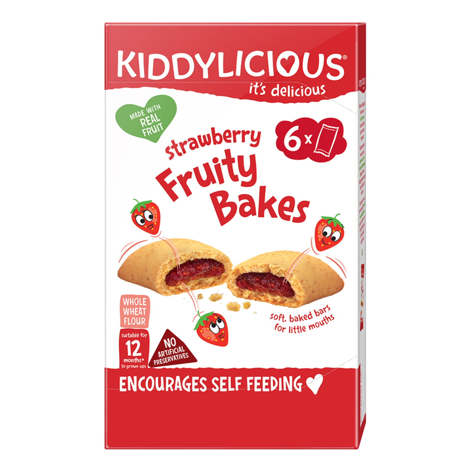 E-shop Kiddylicious Koláčiky s jablkovo-jahodovou náplňou 6x22 g