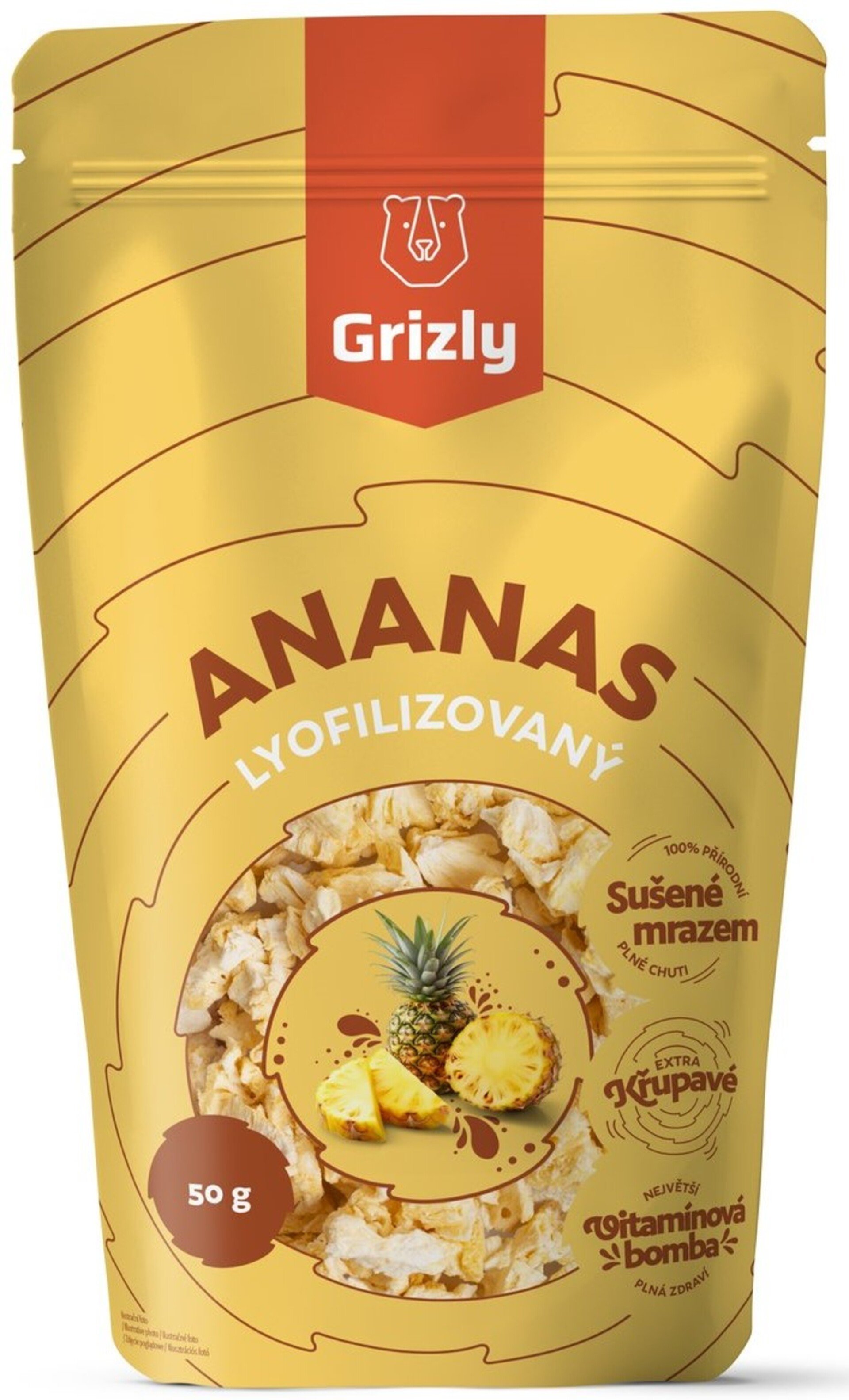 E-shop GRIZLY Ananás lyofilizovaný 50 g