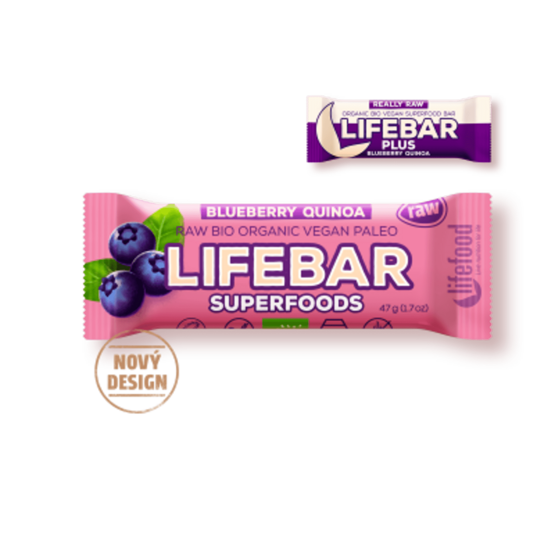 Lifefood  - Lifefood Lifebar Superfoods RAW BIO 47 g, čučoriedka s quinoou