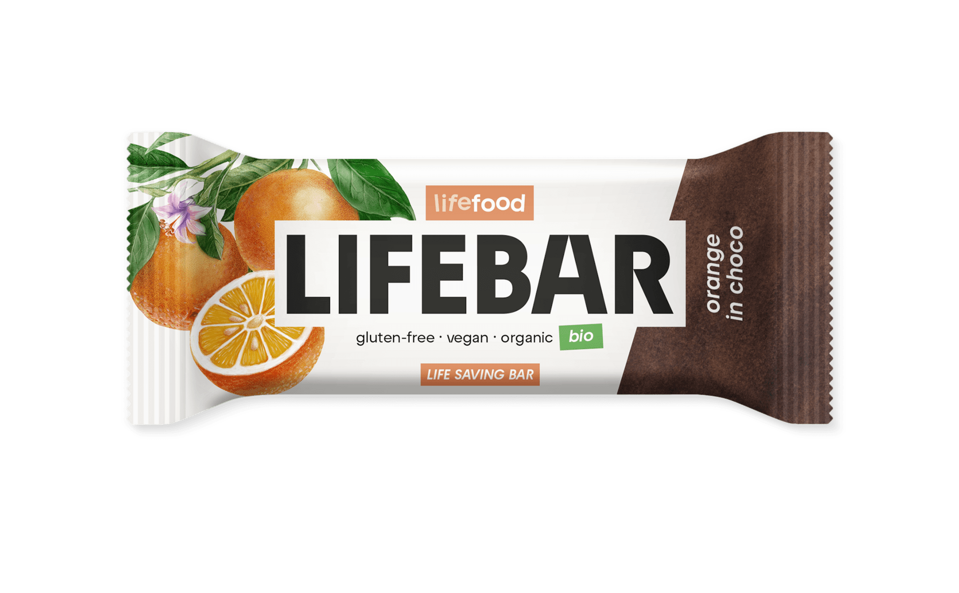 E-shop Lifebar InChoco Tyčinka pomaranč raw BIO 40 g