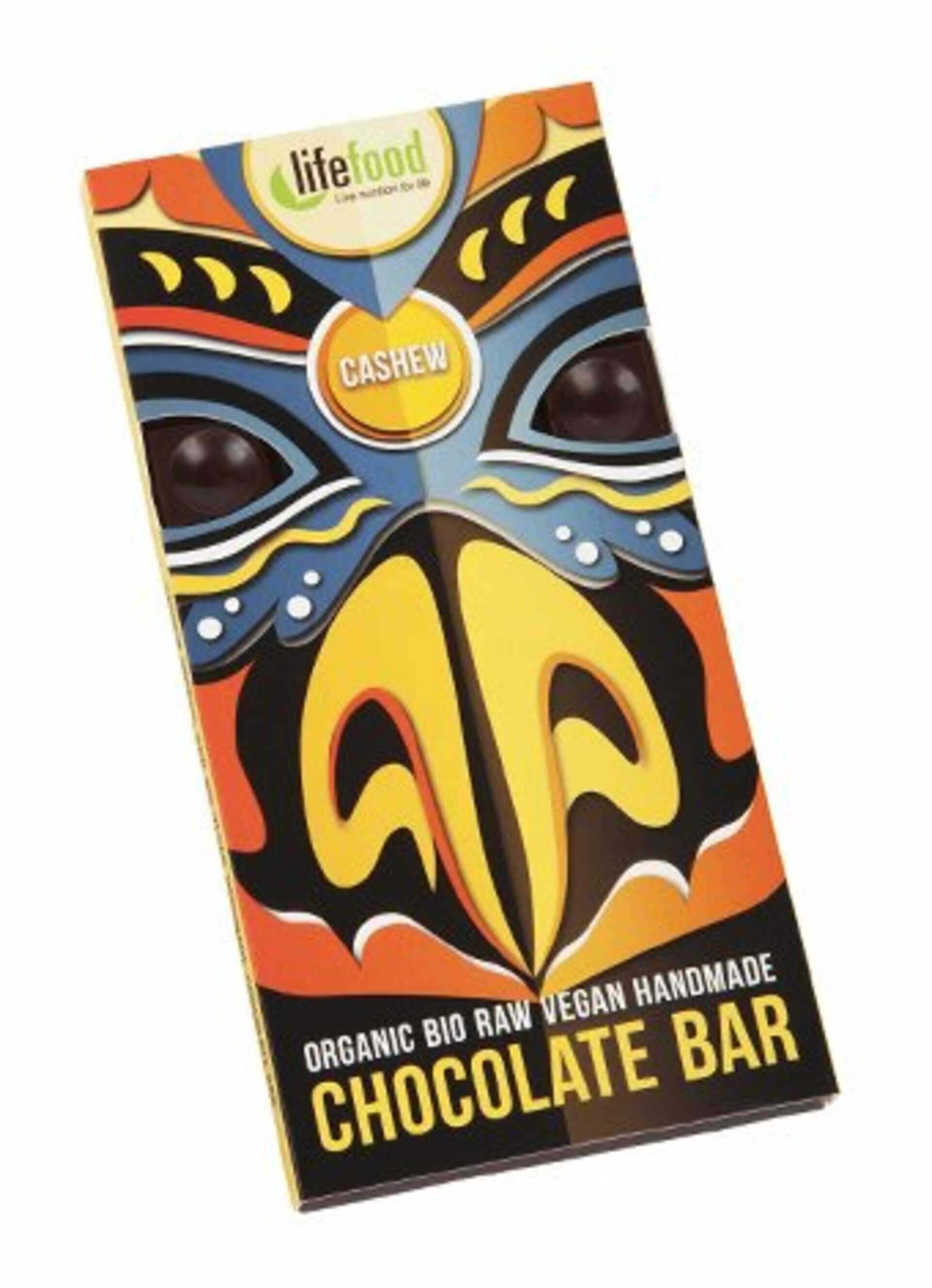 Lifefood  - Čokoláda z nepraženého kakaa s kešu orieškami 70 g BIO   LIFEFOOD