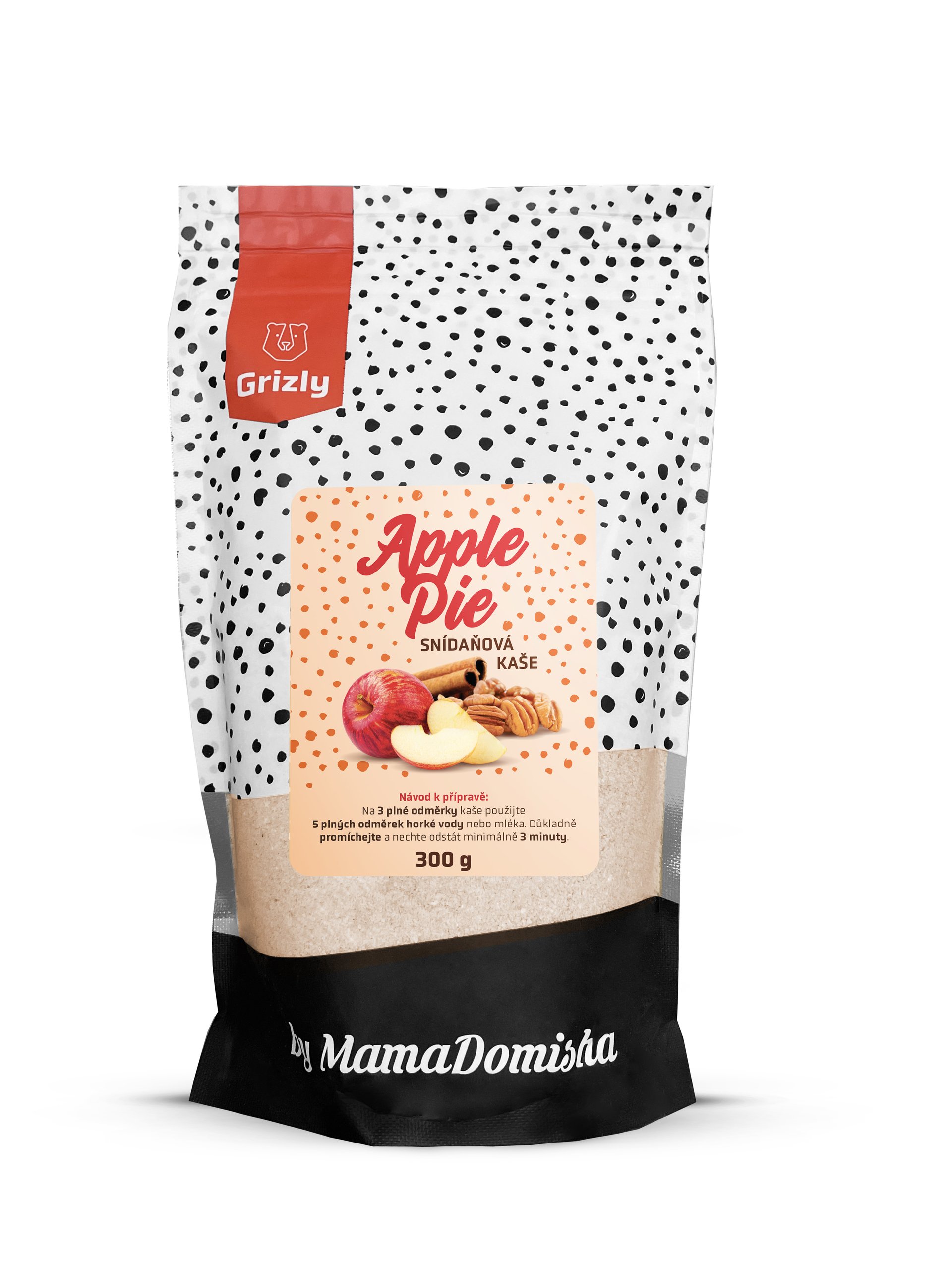 E-shop GRIZLY Raňajková kaša Apple pie by @mamadomisha 300 g