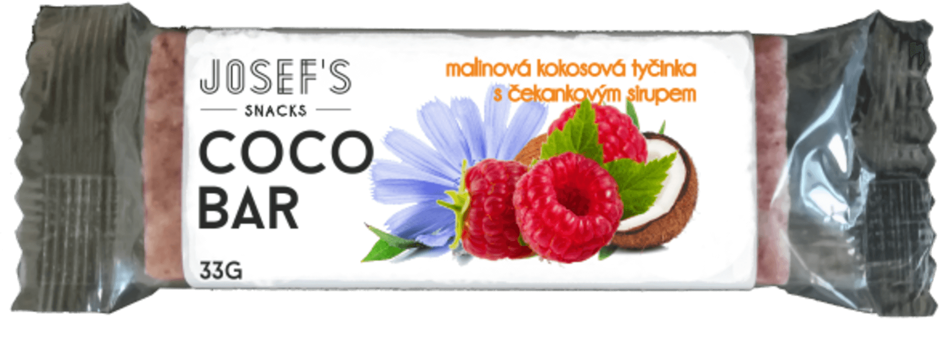 E-shop Josef 's snacks Čakanková tyčinka s lyofilizovanou malinou 33 g