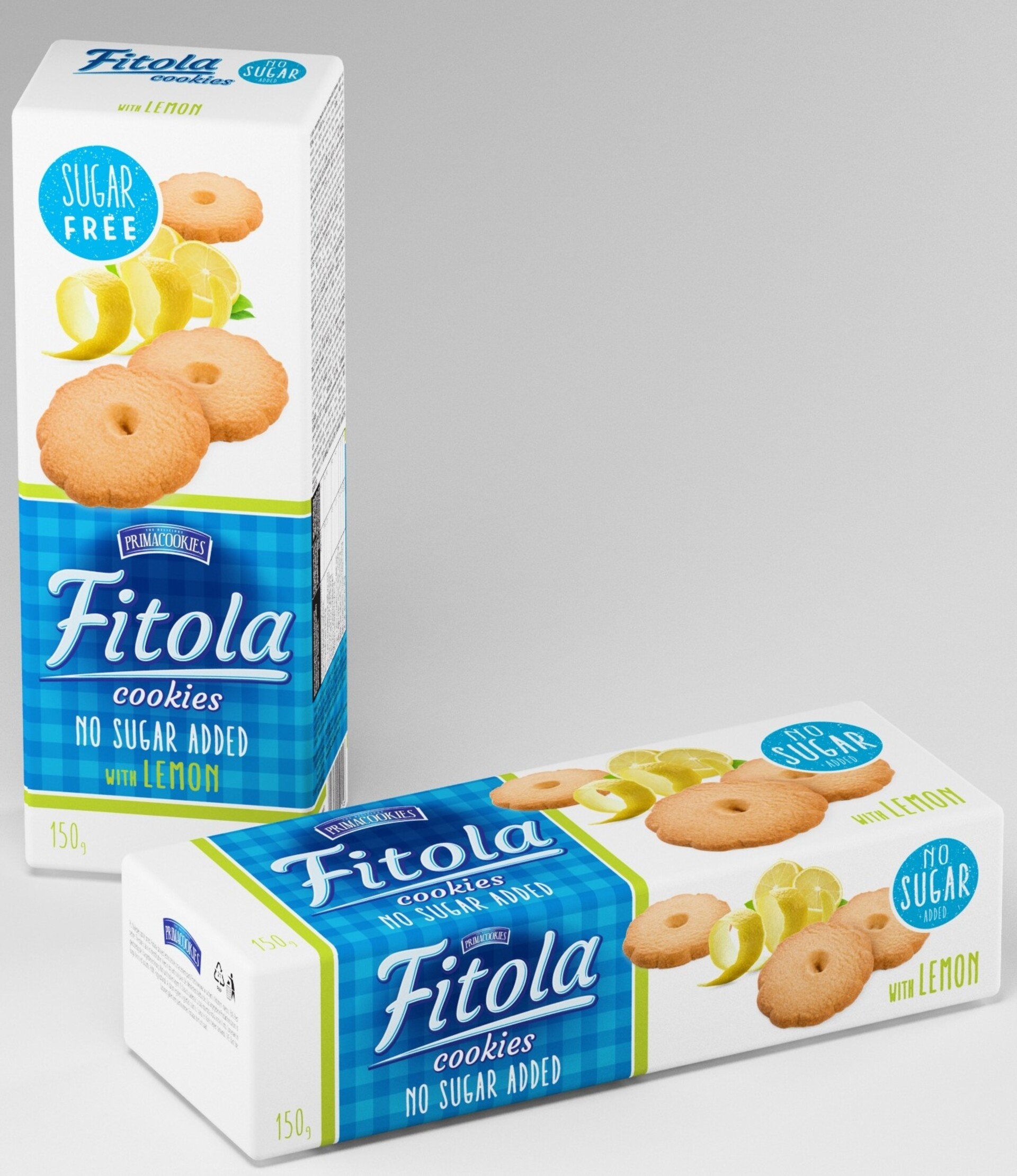 E-shop Fitola Lemon Krehké sušienky s kúskami citrónovej kôry bez pridaného cukru 130 g