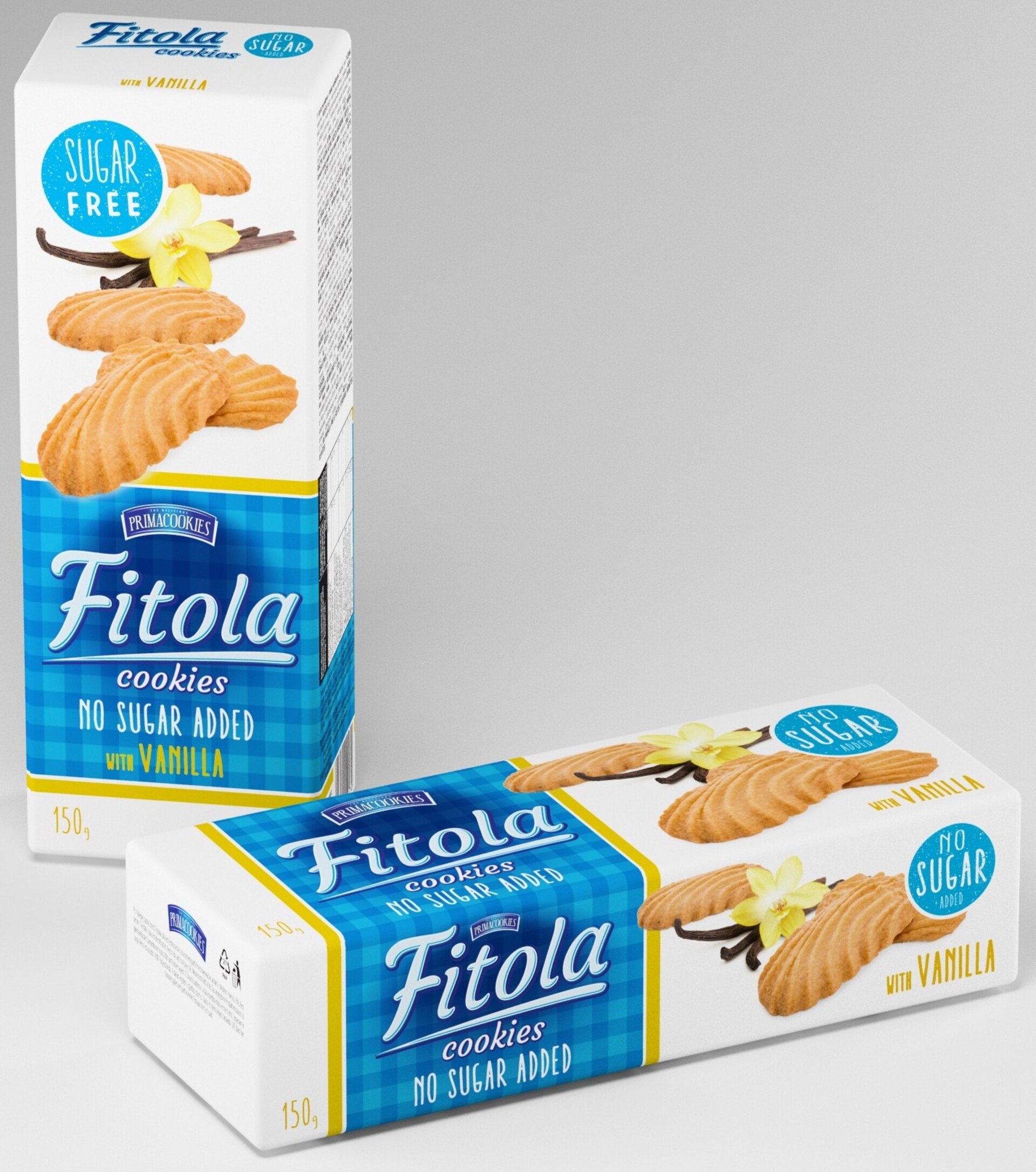 E-shop Fitola Vanilla Krehké sušienky s vanilkovou príchuťou bez pridaného cukru 130 g