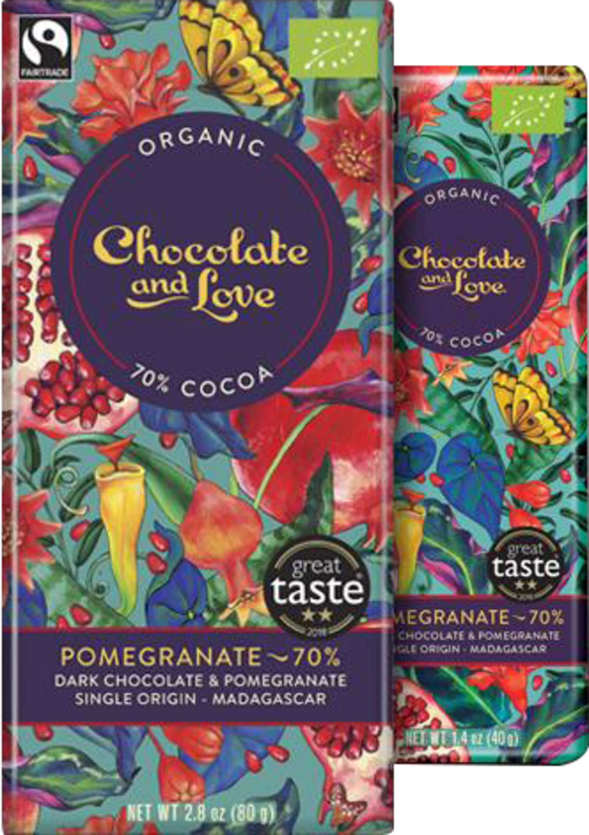 E-shop Chocolate and Love Pomegranate BIO 70% 80 g