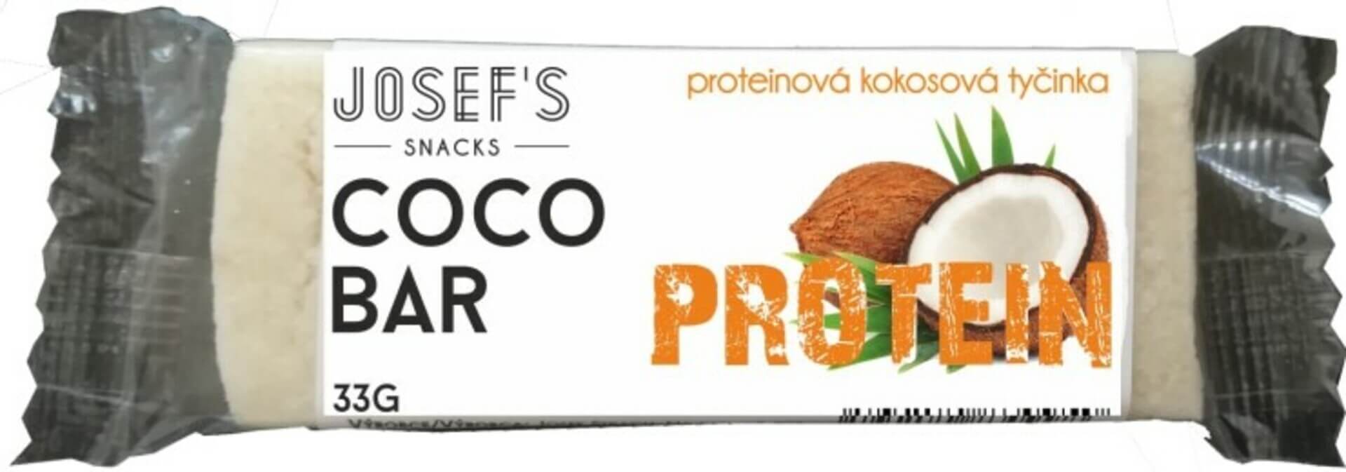 E-shop Josef 's snacks Kokosová tyčinka s proteínom 33 g