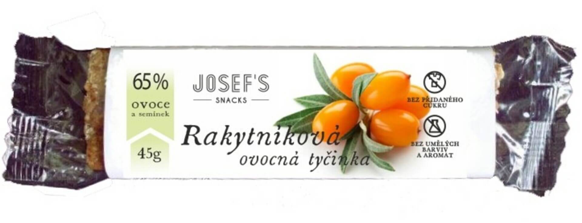 E-shop Josef 's snacks Ovocná Rakytníková tyčinka 45 g