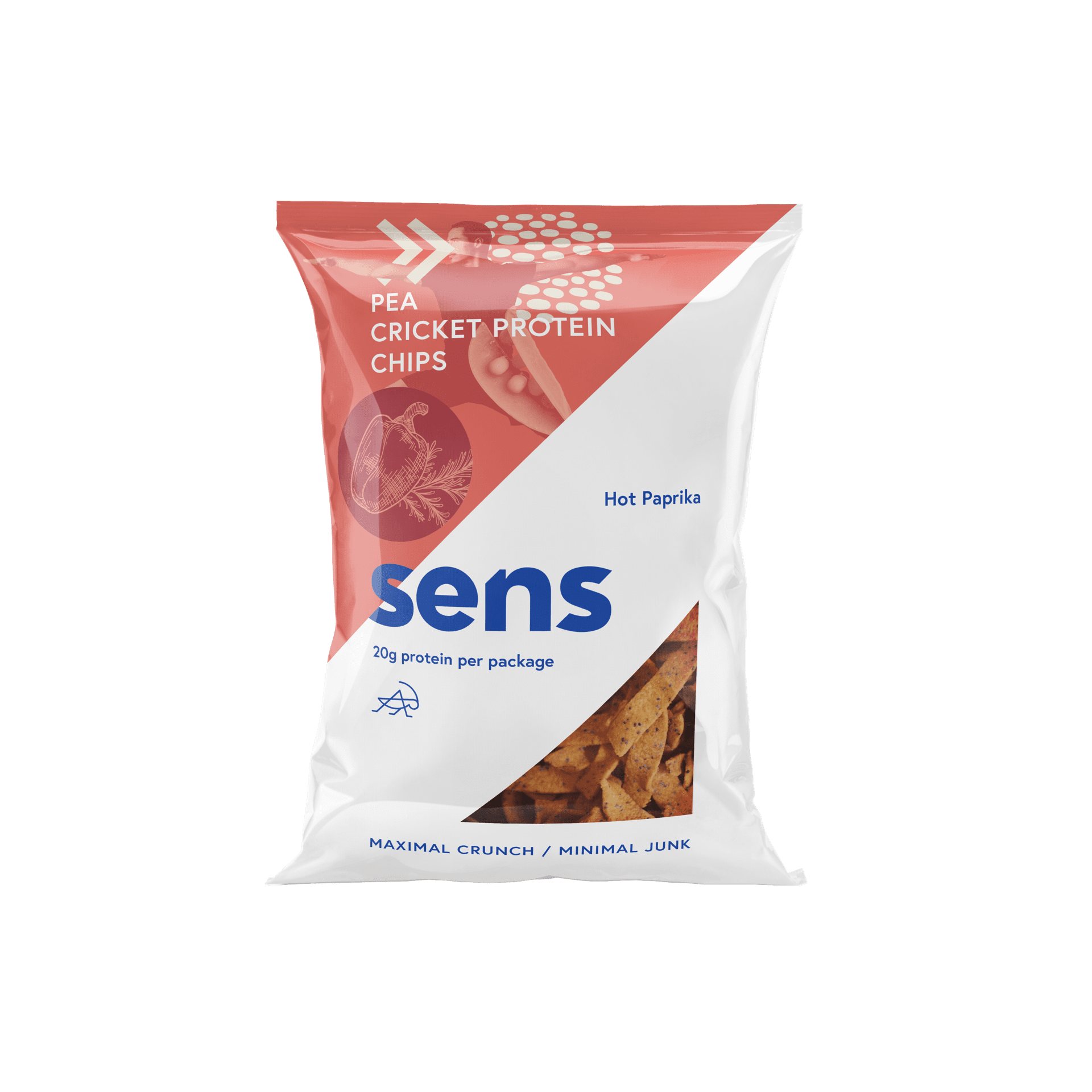 E-shop Sens Proteínové chipsy s cvrččím proteínom pikantná paprika 80 g