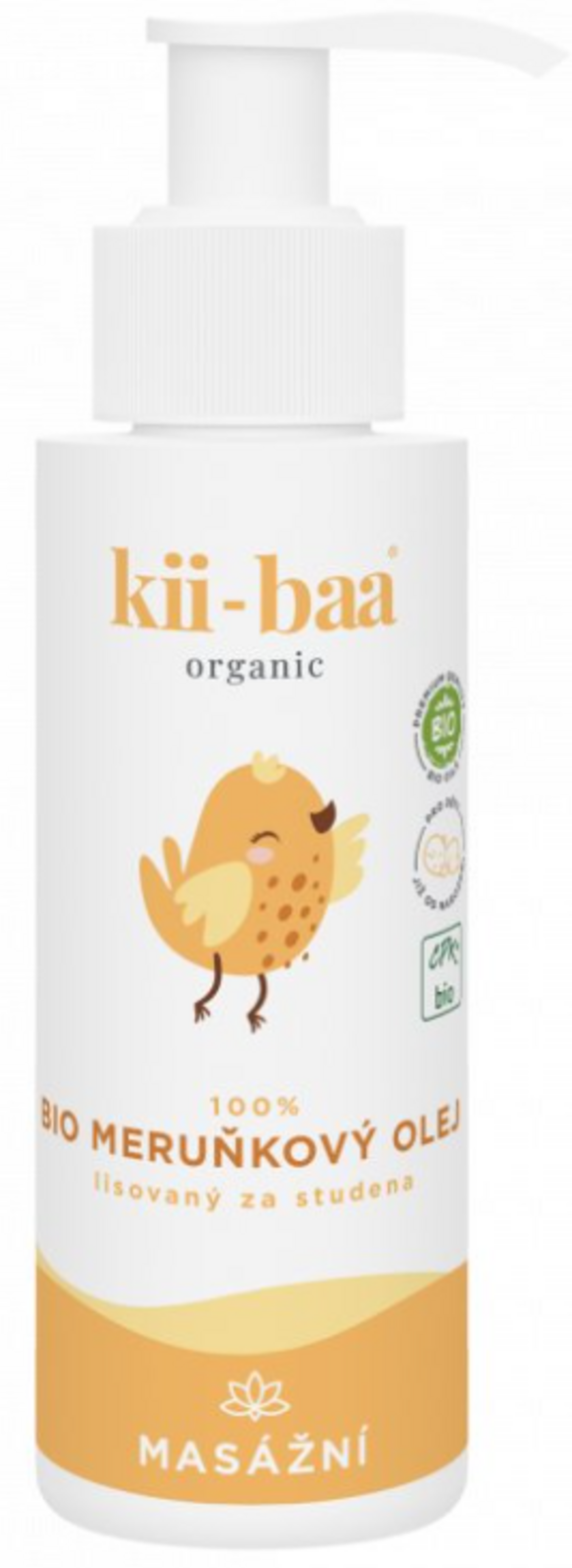 E-shop Kii-baa organic 100% Marhuľový olej 0+ masážny BIO 100 ml