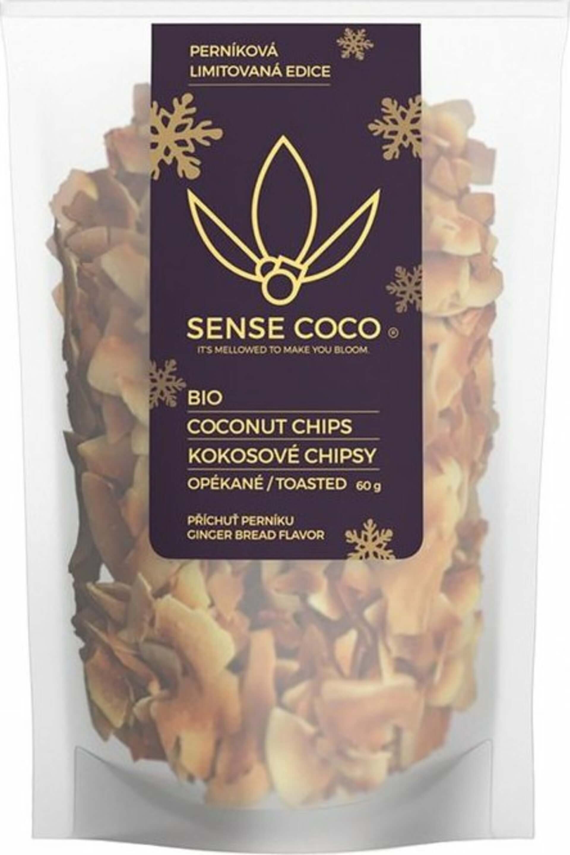 E-shop Sense Coco Bio kokosové čipsy perníkové 60 g