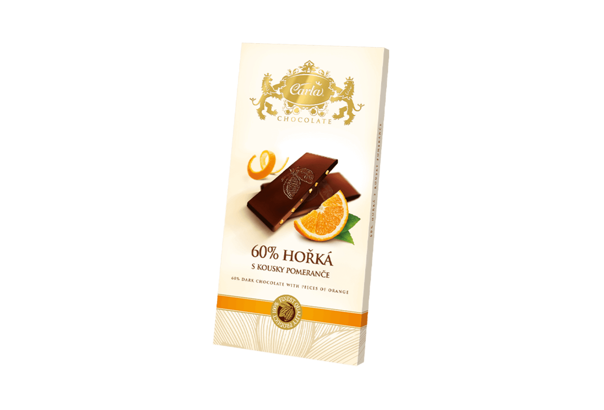 Carla Horká čokoláda 60% s kúskami pomarančov 80 g