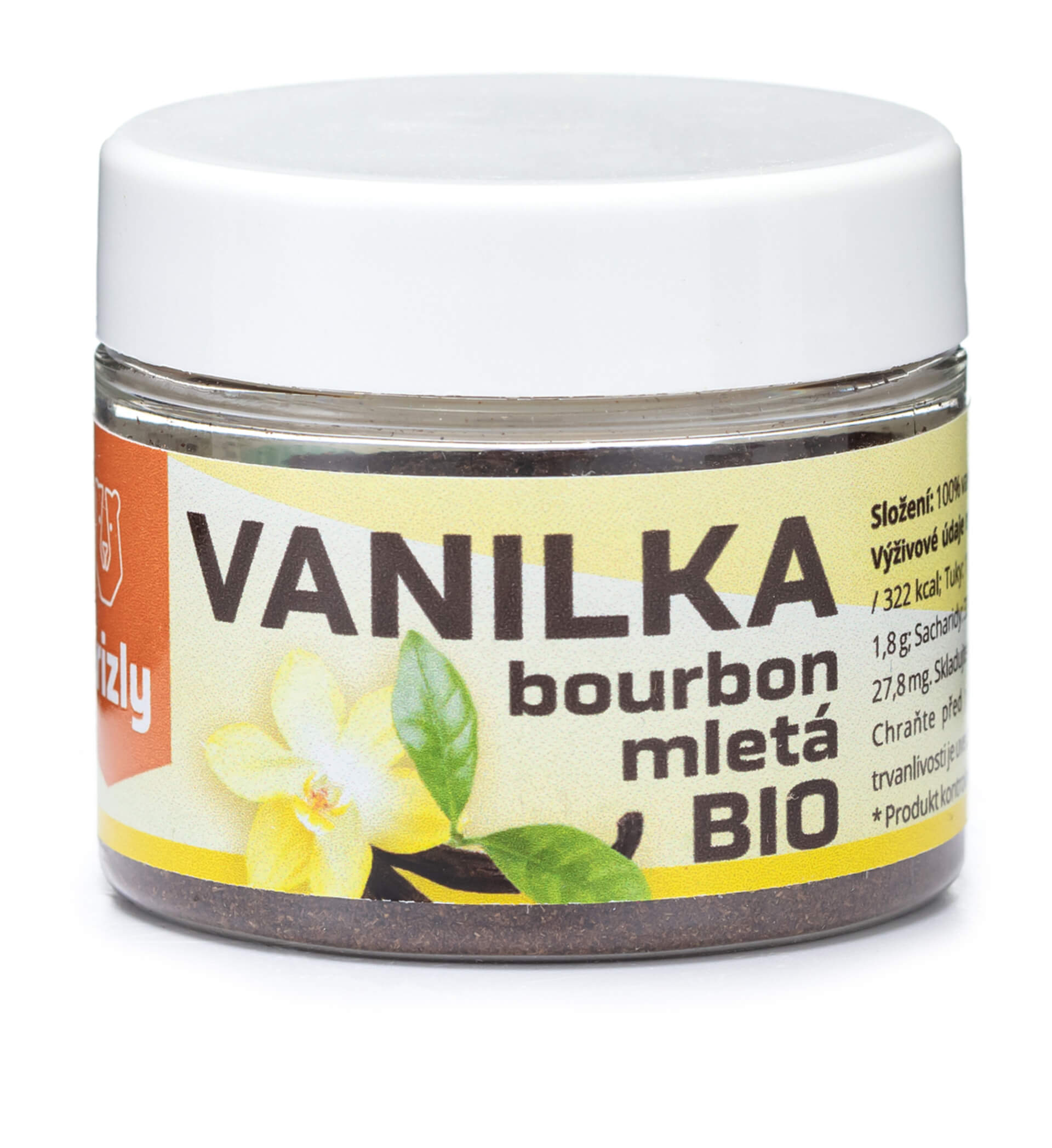 E-shop GRIZLY Vanilka mletá Bourbon BIO 20 g