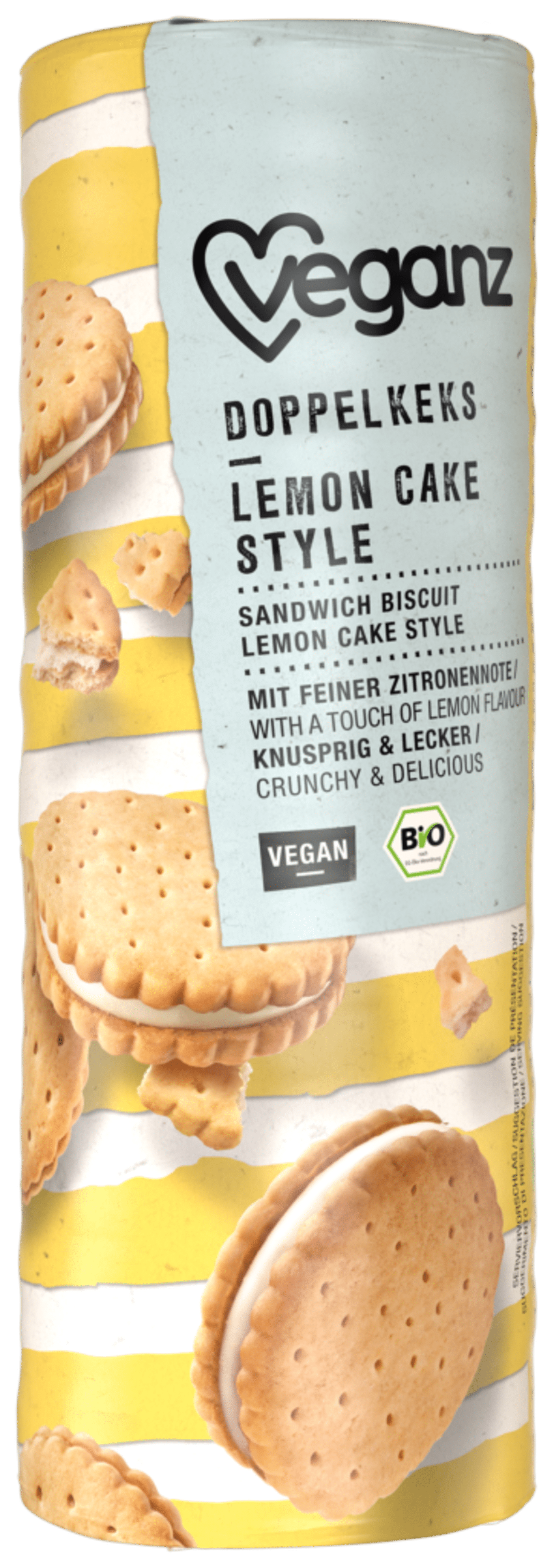 E-shop Veganz Dvojité sušienky s príchuťou citrónovej torty BIO 330 g