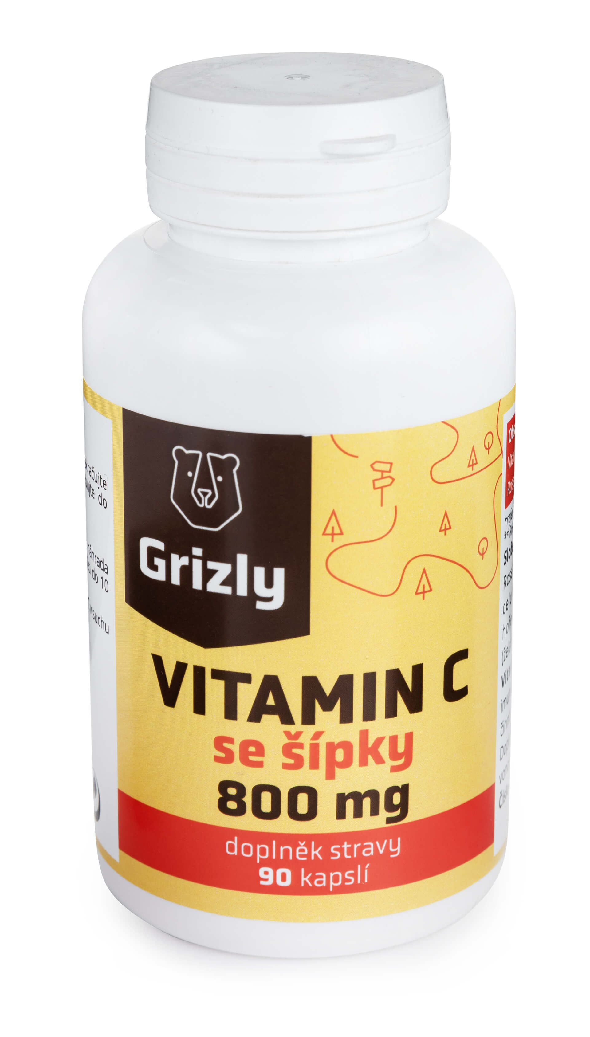 E-shop GRIZLY Vitamín C 800 mg so šípkami 90 tabliet