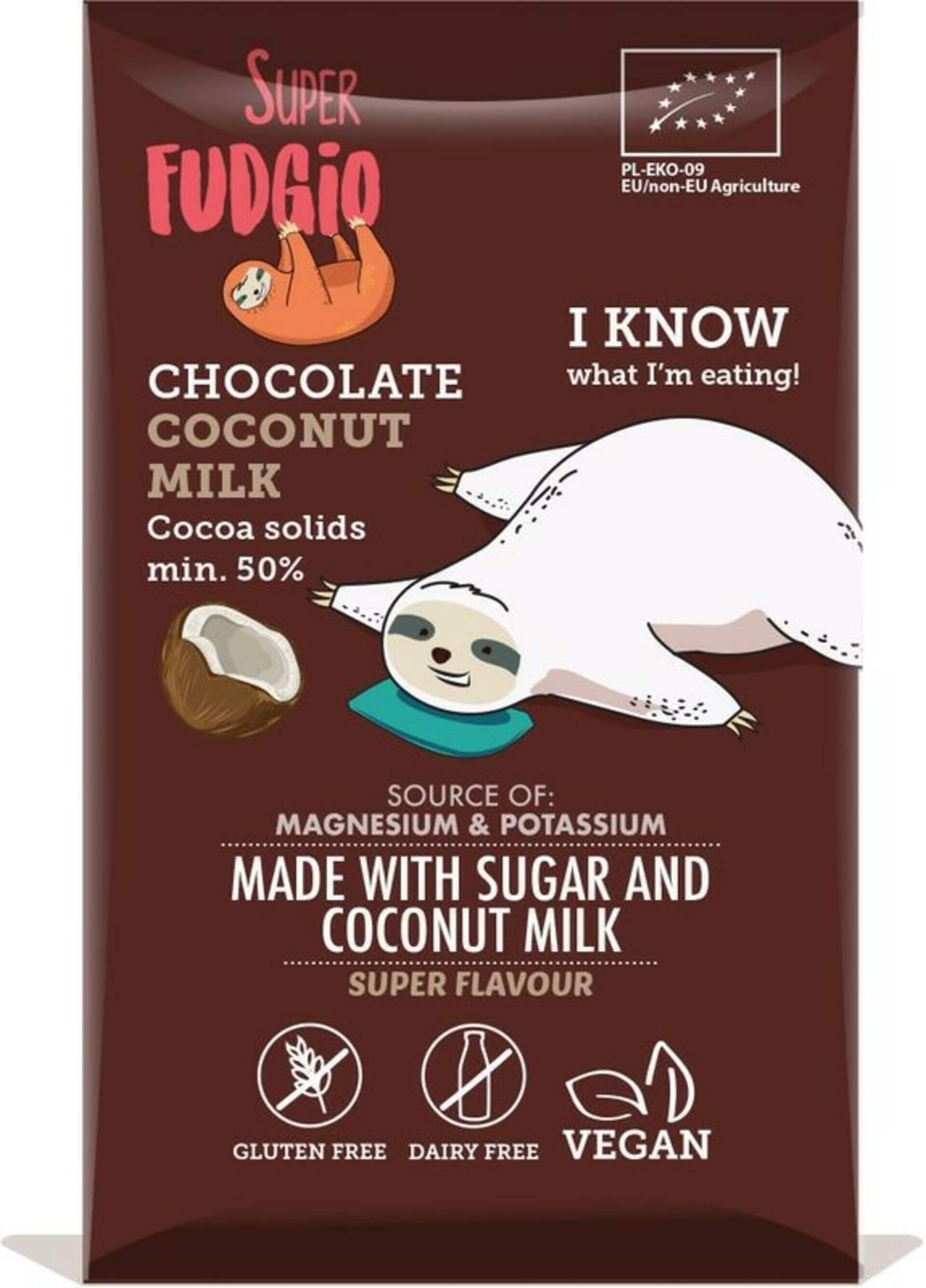 E-shop Super Fudgio Čokoláda s kokosovým mliekom BIO 80 g