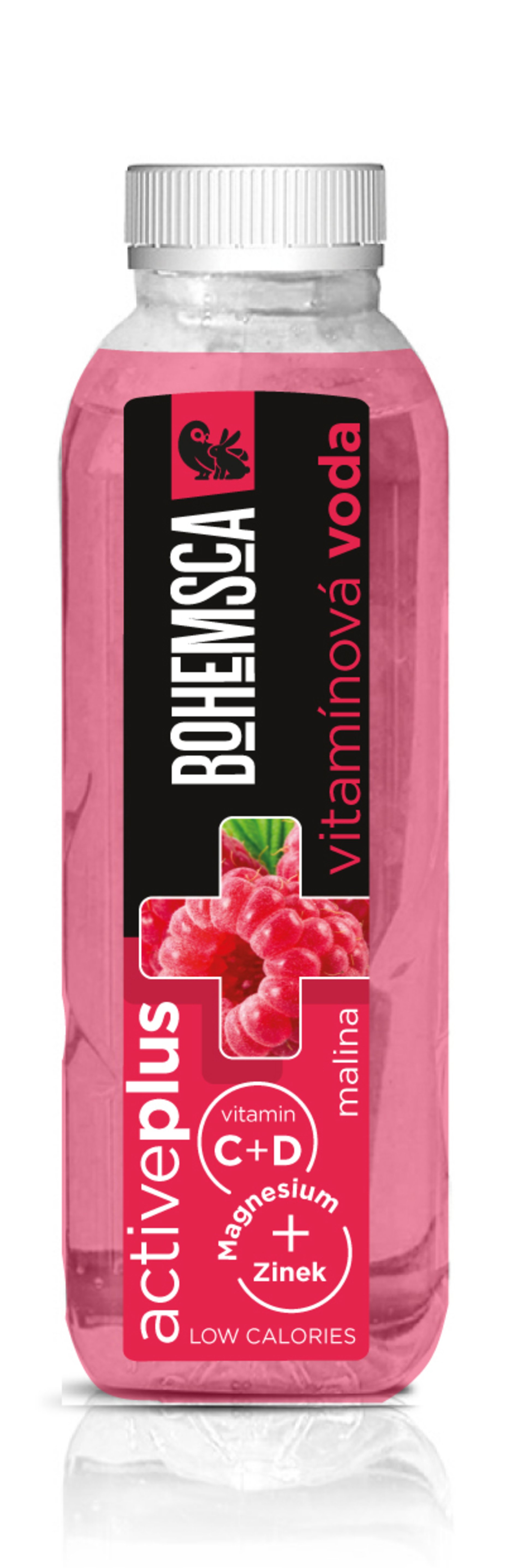 E-shop Bohemsca Active plus vitamínová voda malina 390 ml