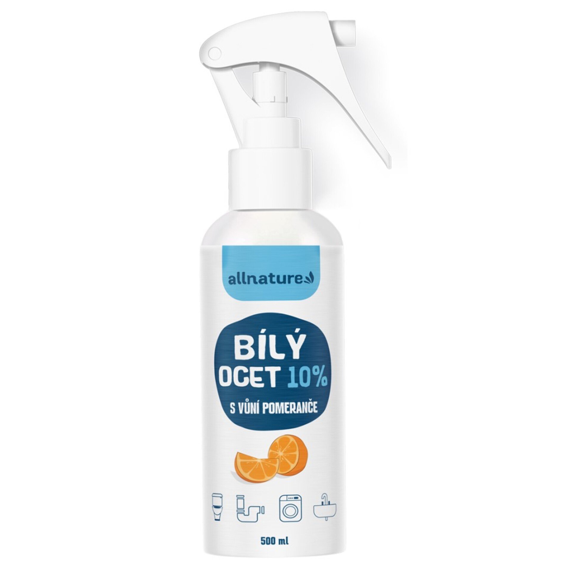 E-shop Allnature Biely ocot sprej 10% s vôňou pomaranča 500 ml