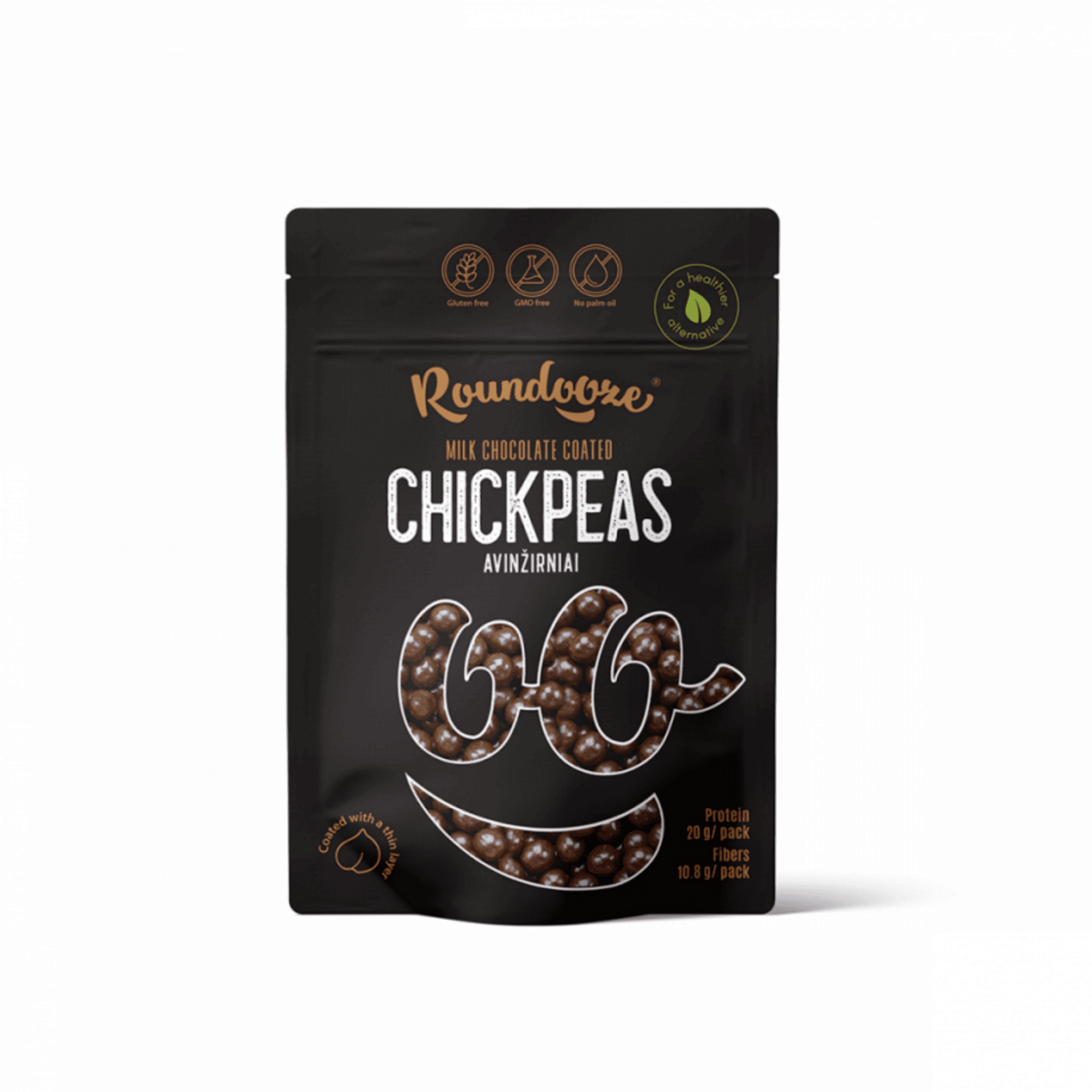 E-shop Roundooze Pražený cícer v mliečnej čokoláde 150 g