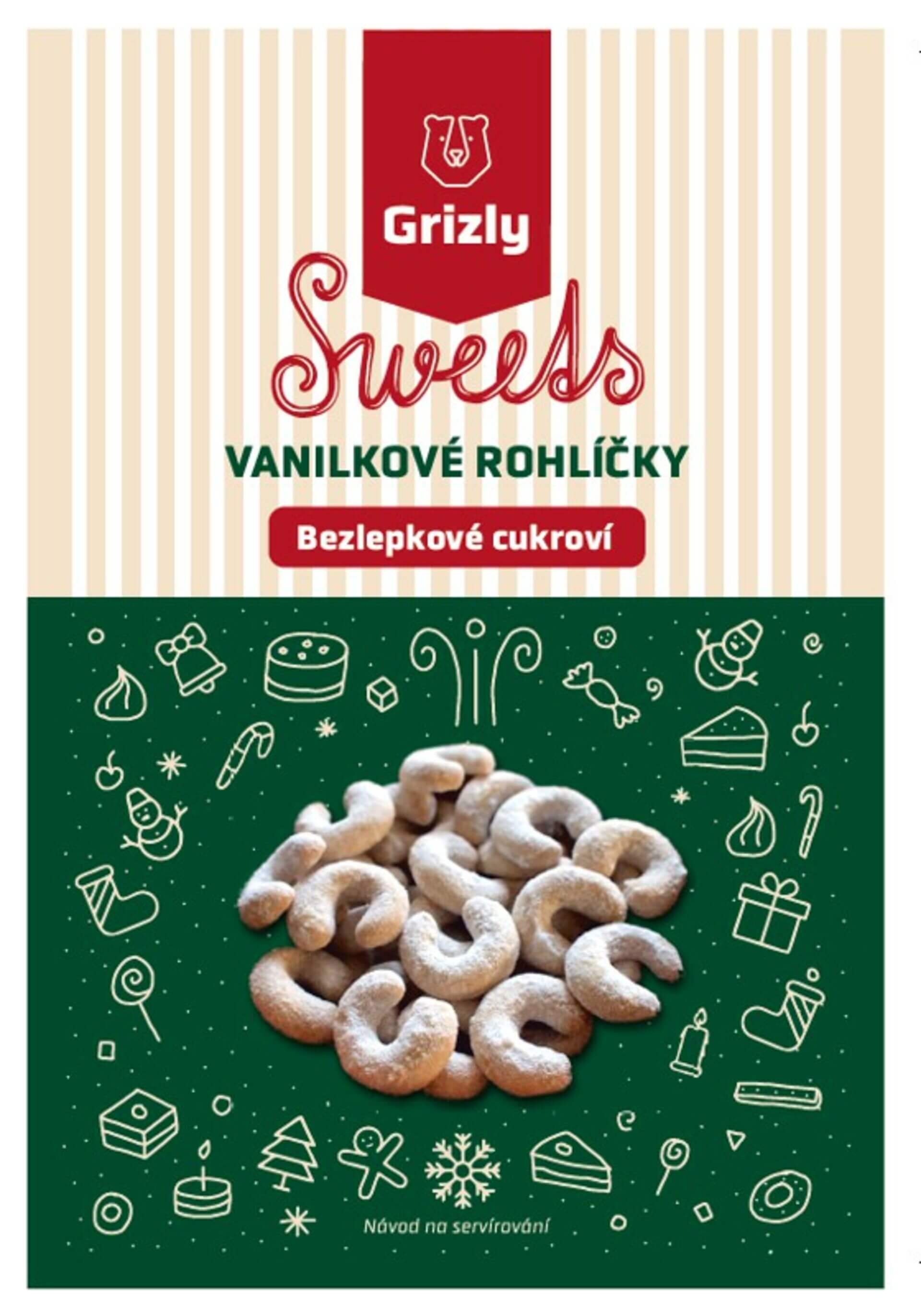 E-shop GRIZLY Sweets Zmes na vanilkové rožteky bezlepkové 440 g