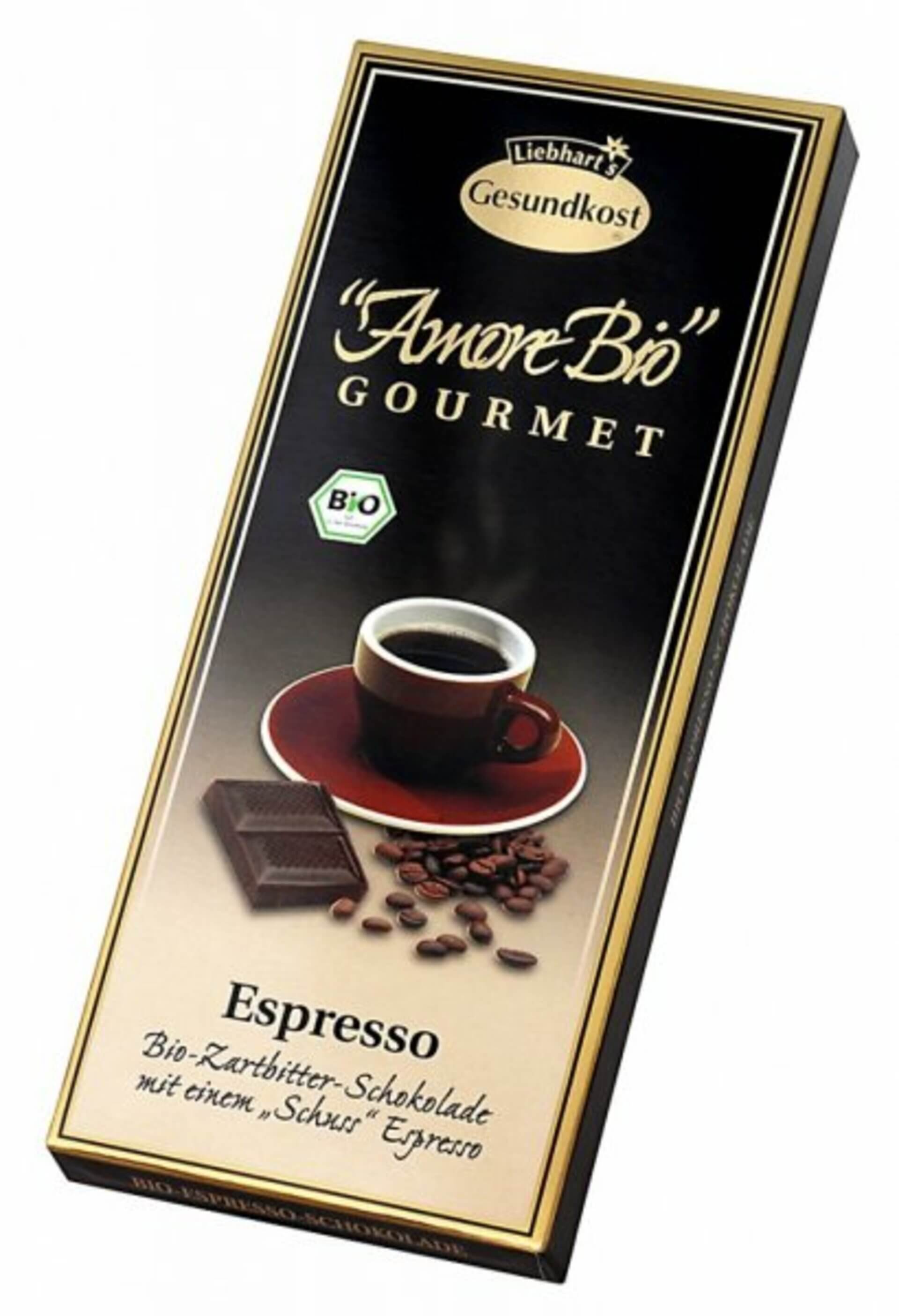 E-shop Liebharts Horká čokoláda s príchuťou espresso BIO 100 g