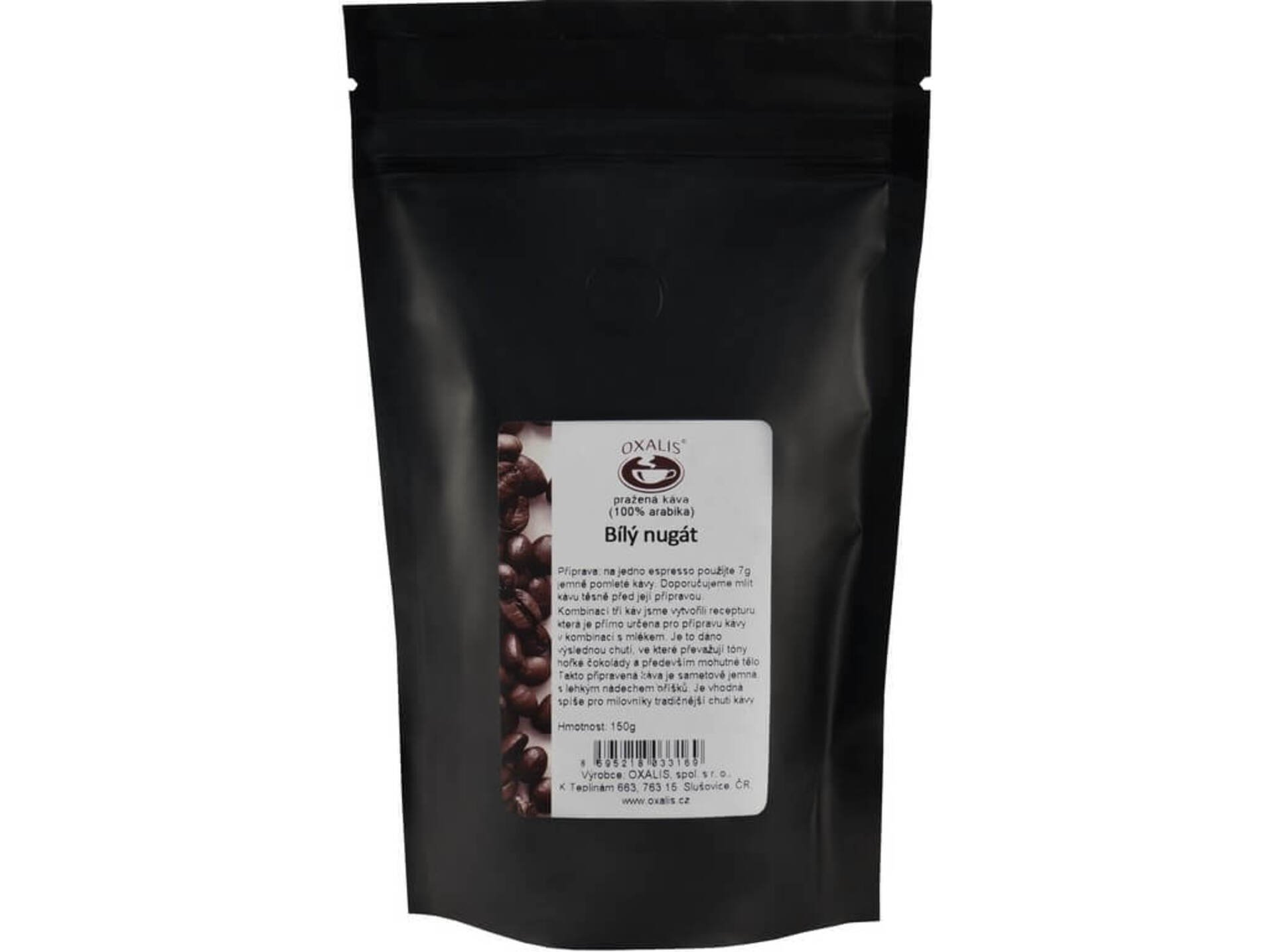 E-shop Oxalis káva aromatizovaná mletá - Biely nugát 150 g