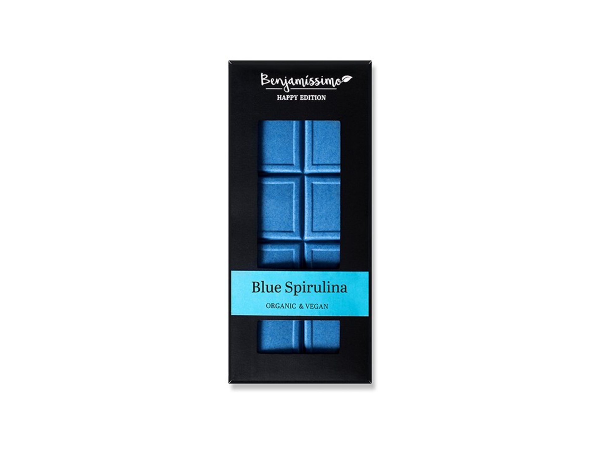 E-shop Benjamíssimo Čokoláda Modrá spirulina BIO 60 g